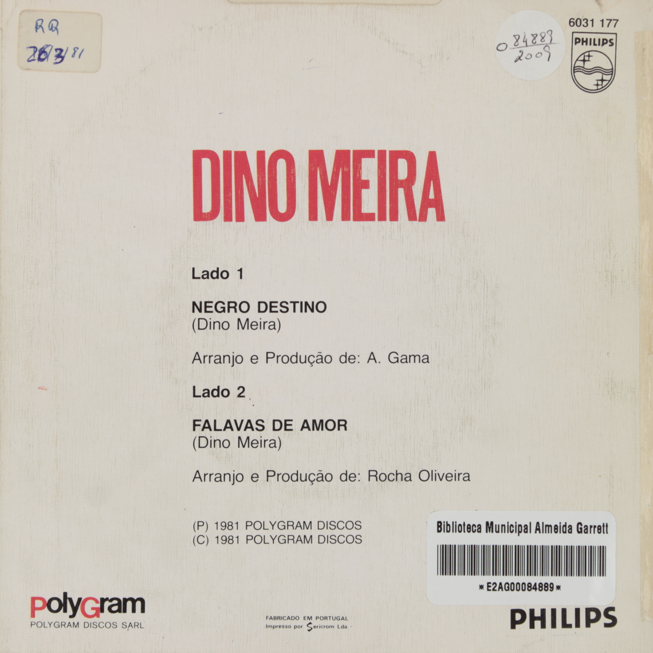 Negro destino - Fonoteca Municipal do Porto