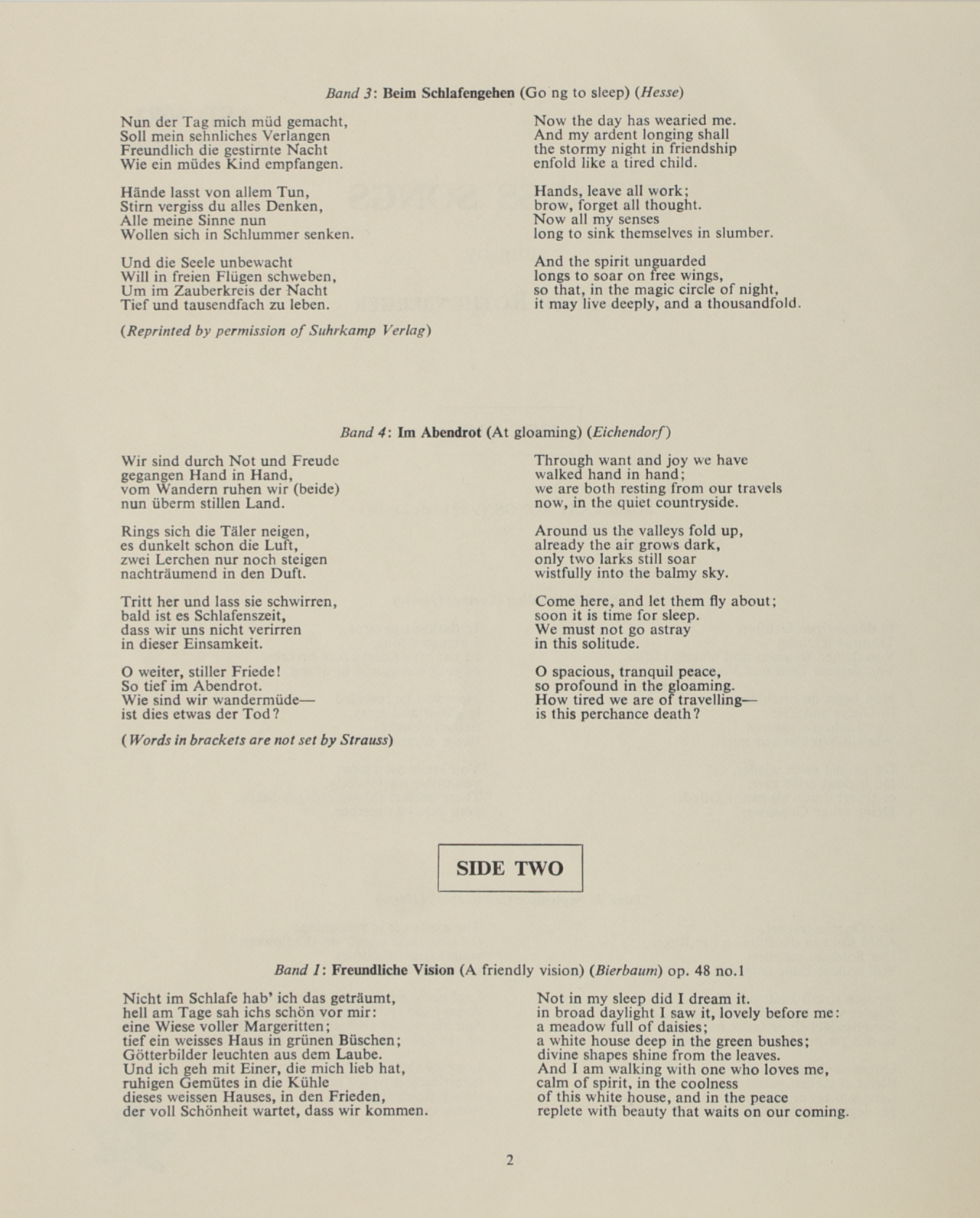 Strauss, Richard: Four Last Songs