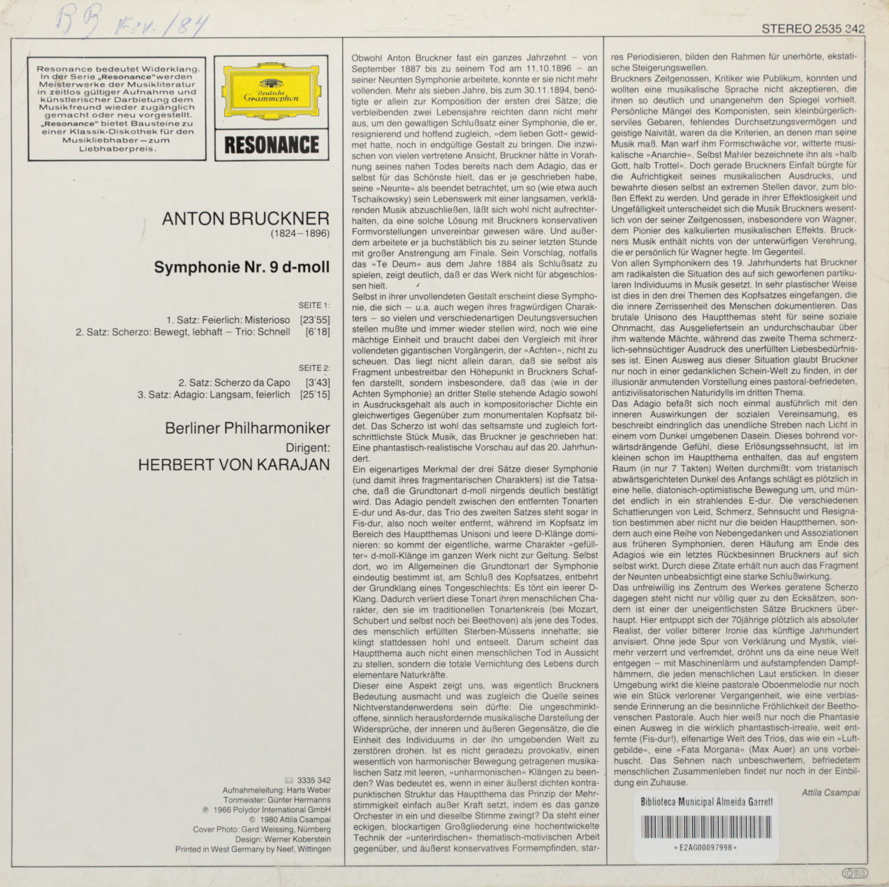 Bruckner: Symphonie Nº 9