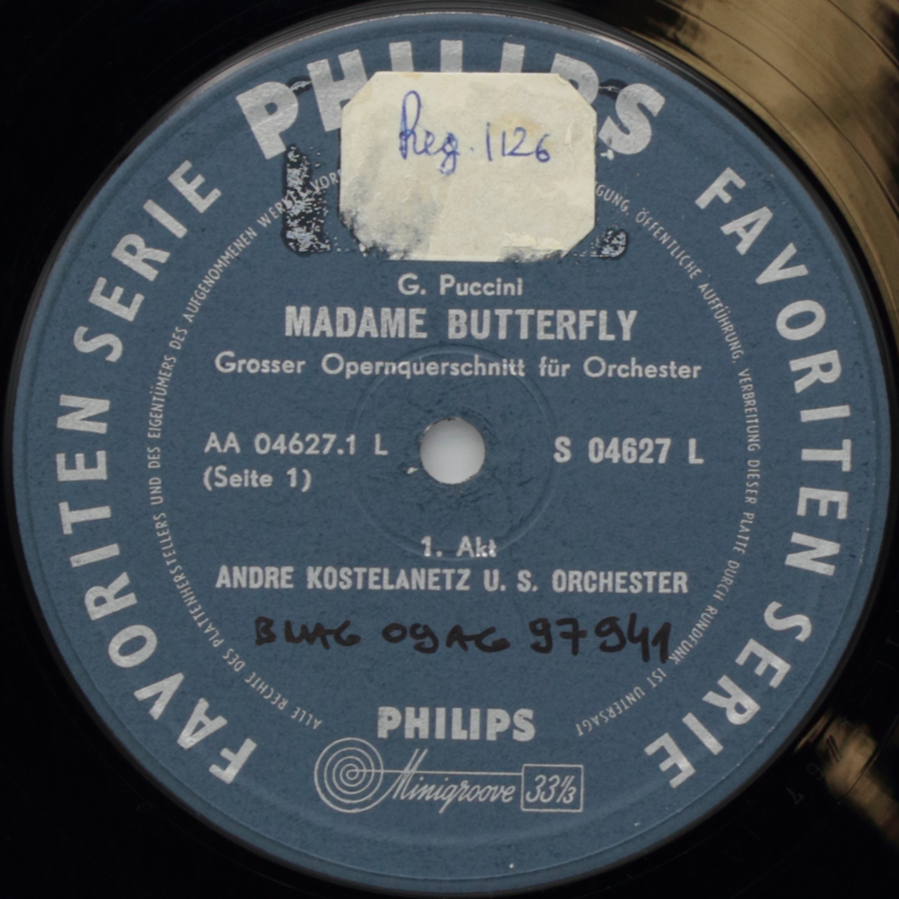 Puccini: Madame Butterfly; Grosser Opernquerschnitt für Orchester