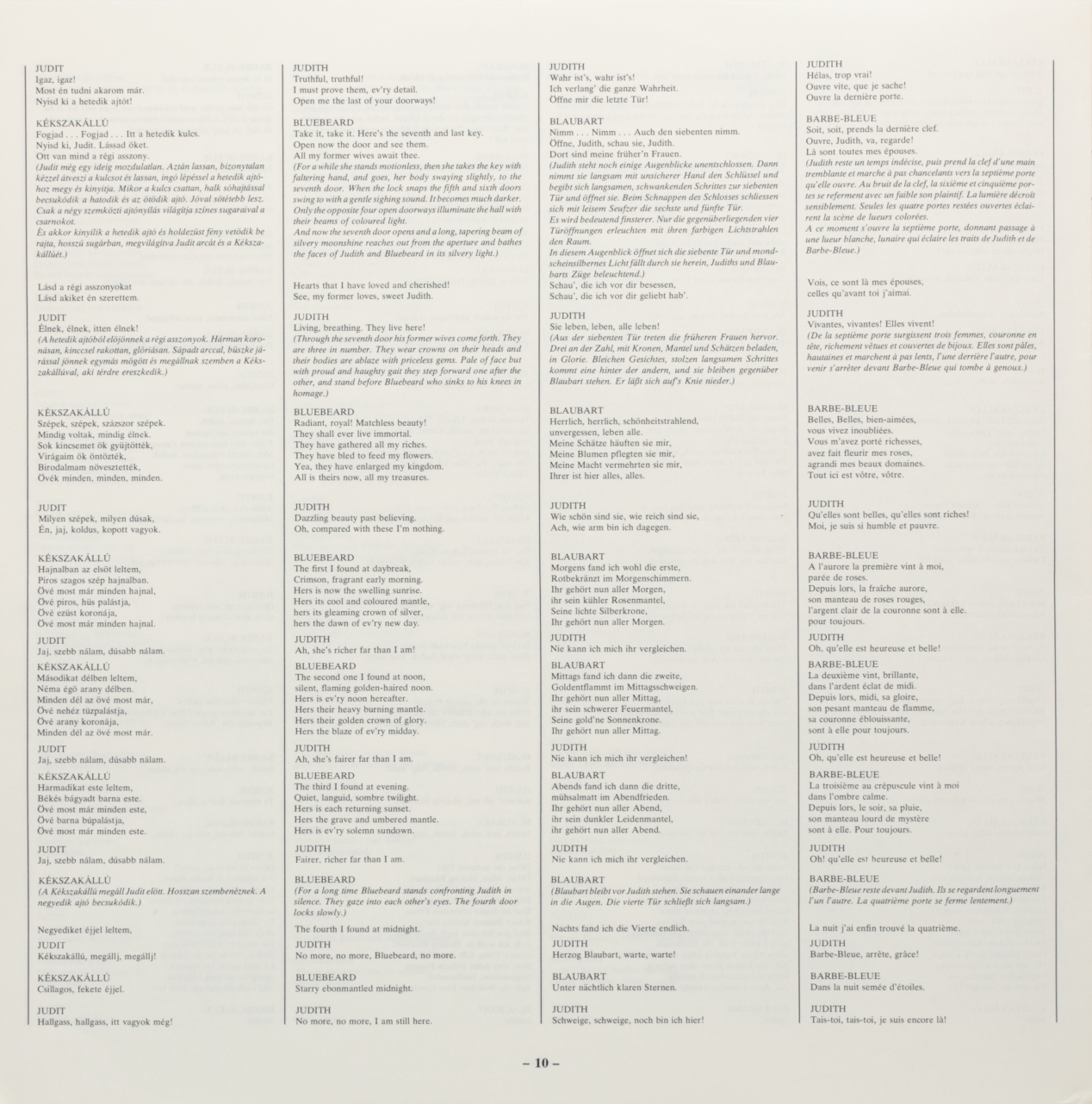 Bartók: Herzog Blaubarts Burg