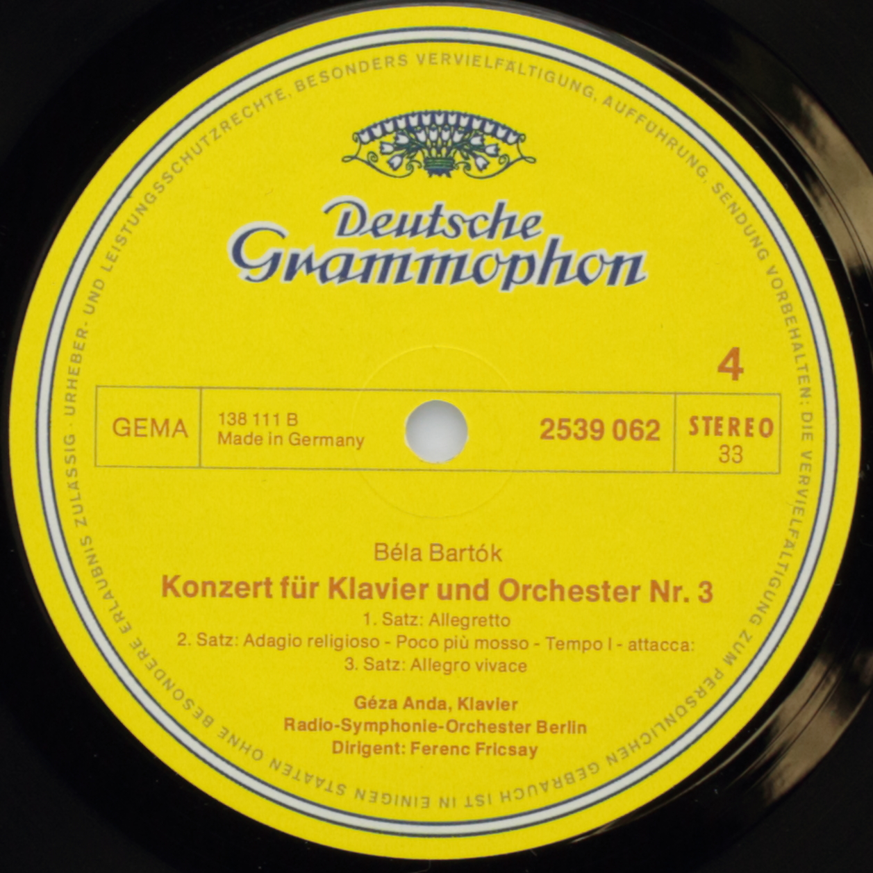 Bartók: Die drei Klavierkonzert / Rhapsodie fur klavier und orchester