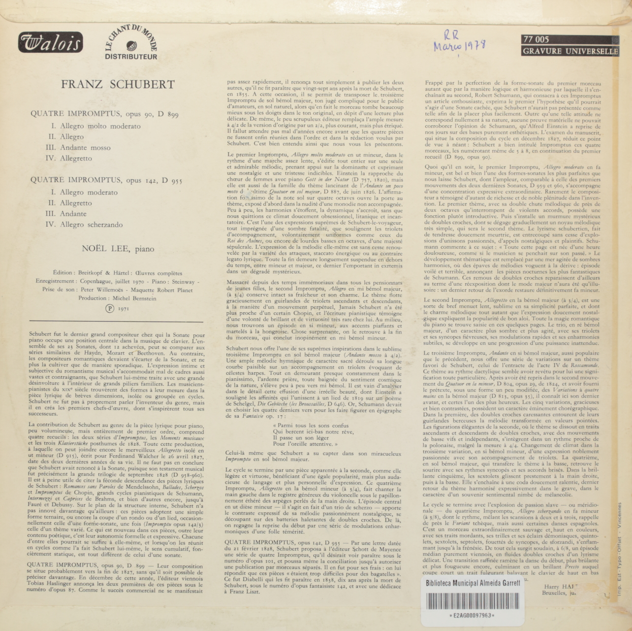 Schubert: Les Impromptus