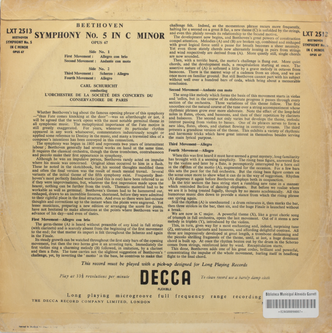 Beethoven: Symphonie Nº 9 en C mineur, Op 67