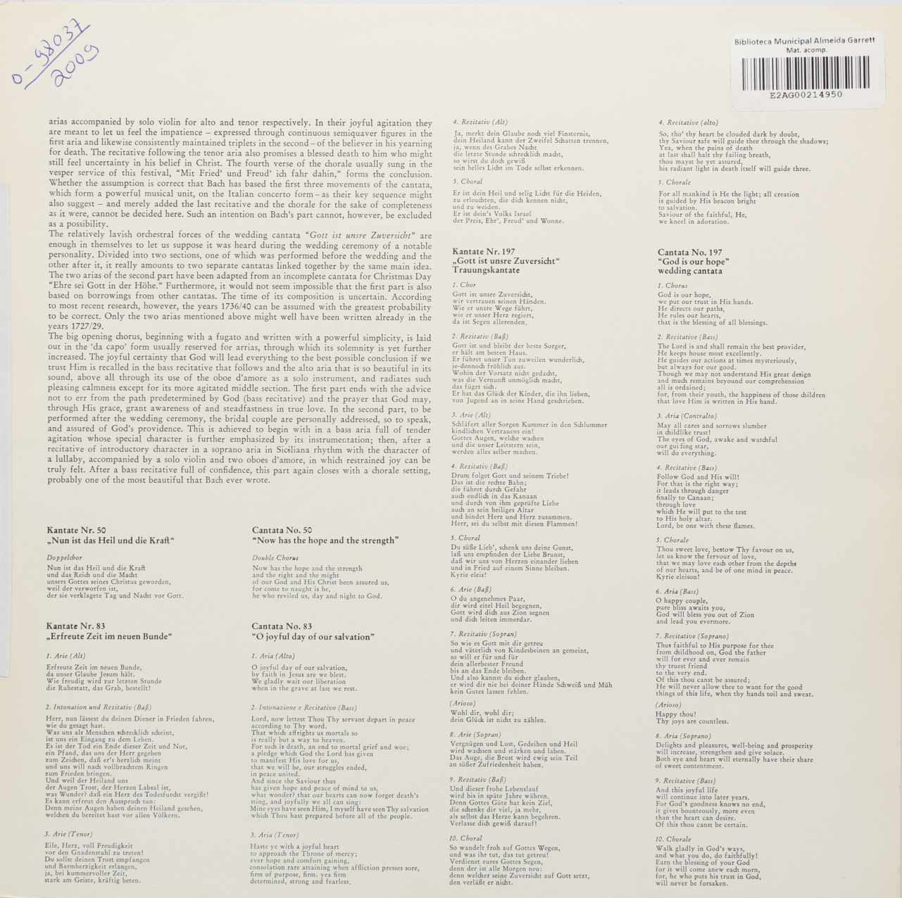Bach: Kantaten