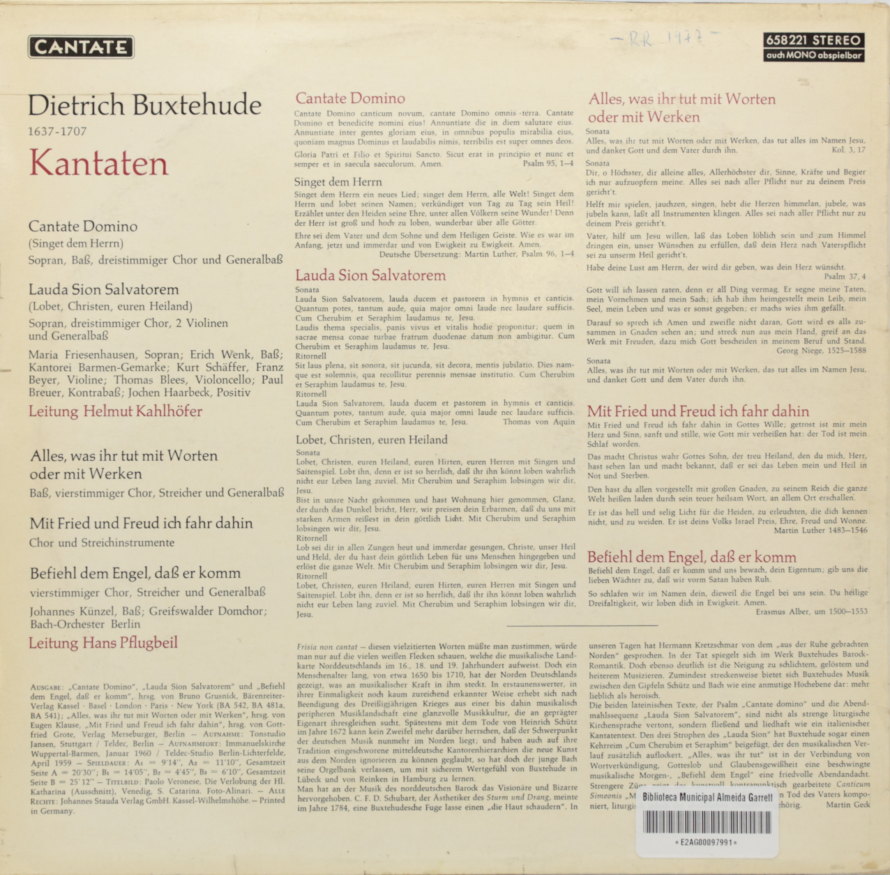 Buxtehude: Kantaten