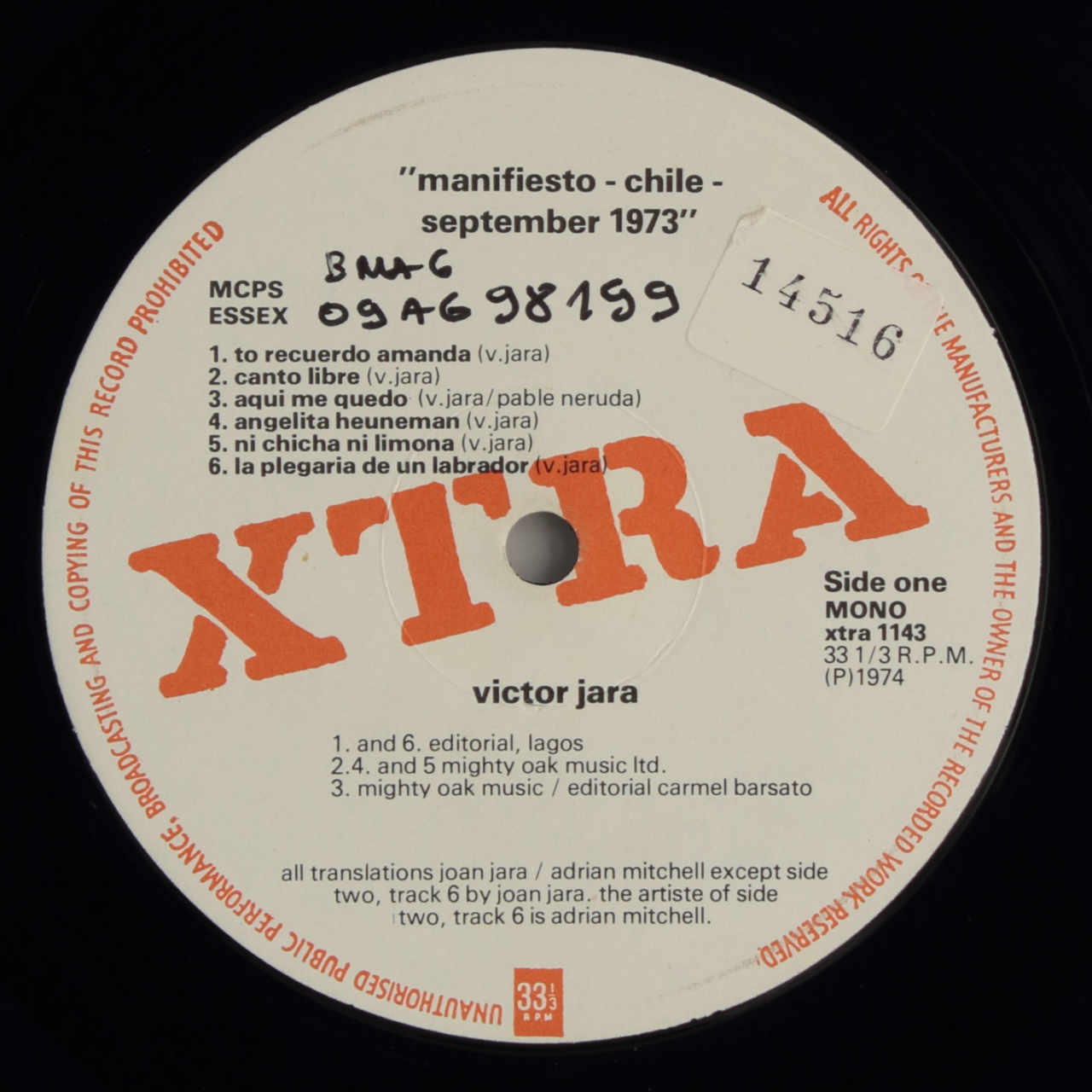Manifiesto - Chile Spetember 1973
