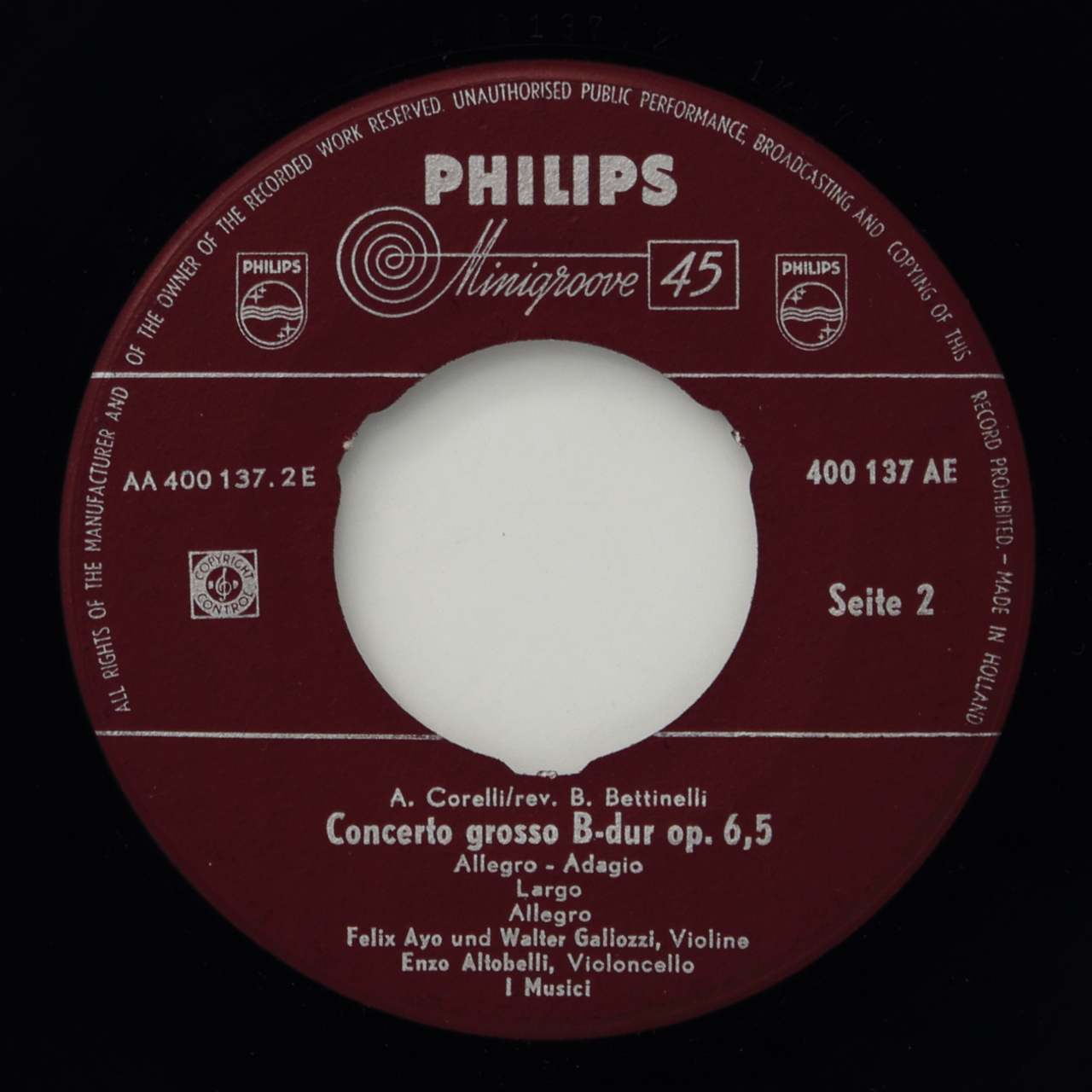 Corelli: Concerto grosso B flat major op. 6 no. 5