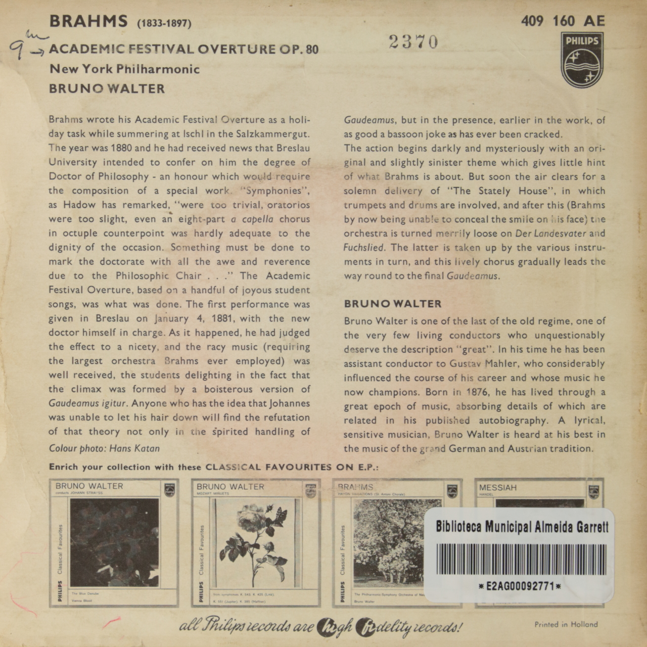 Brahms: Academic Festival Overture