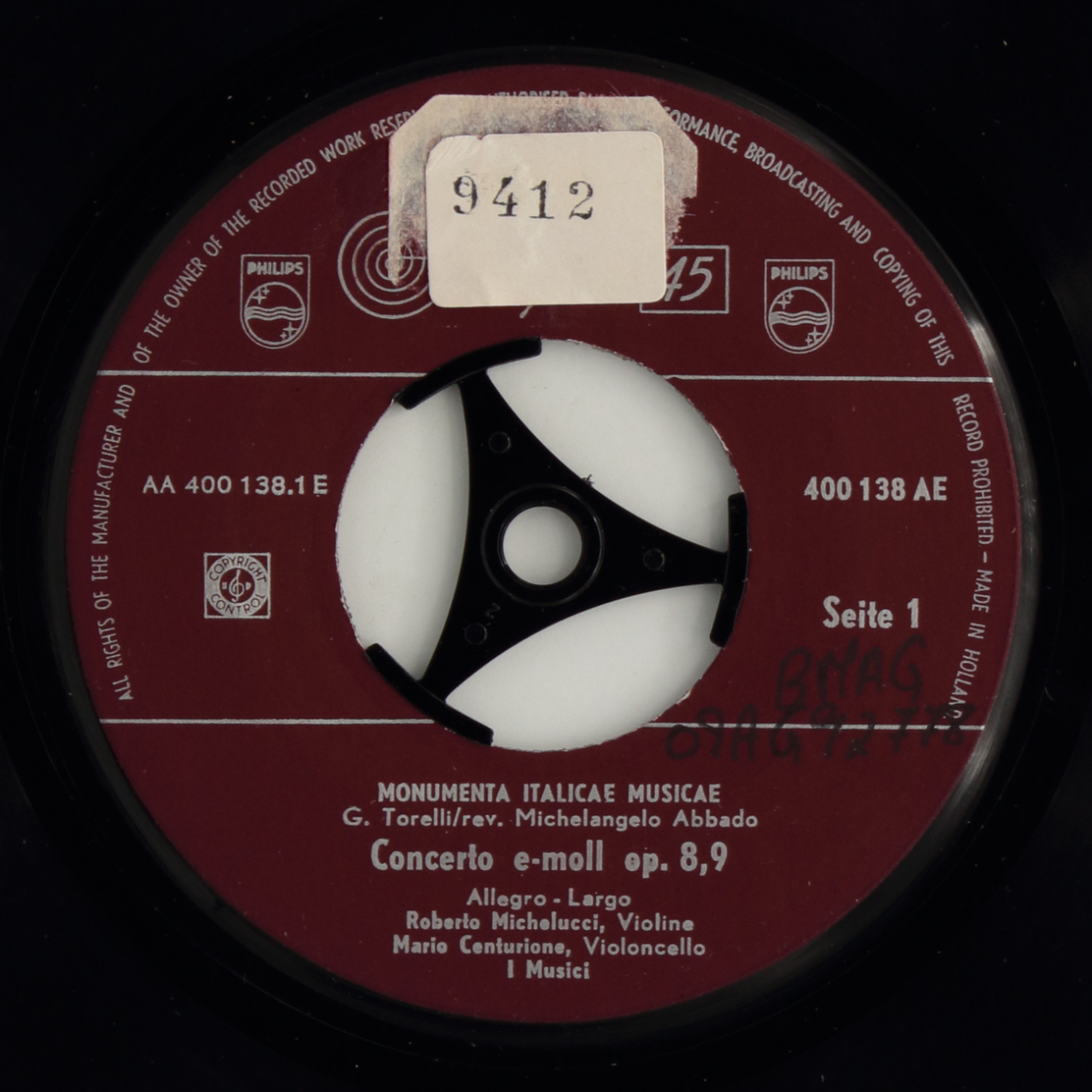 Torelli: Concerto in E minor op. 8 no. 9