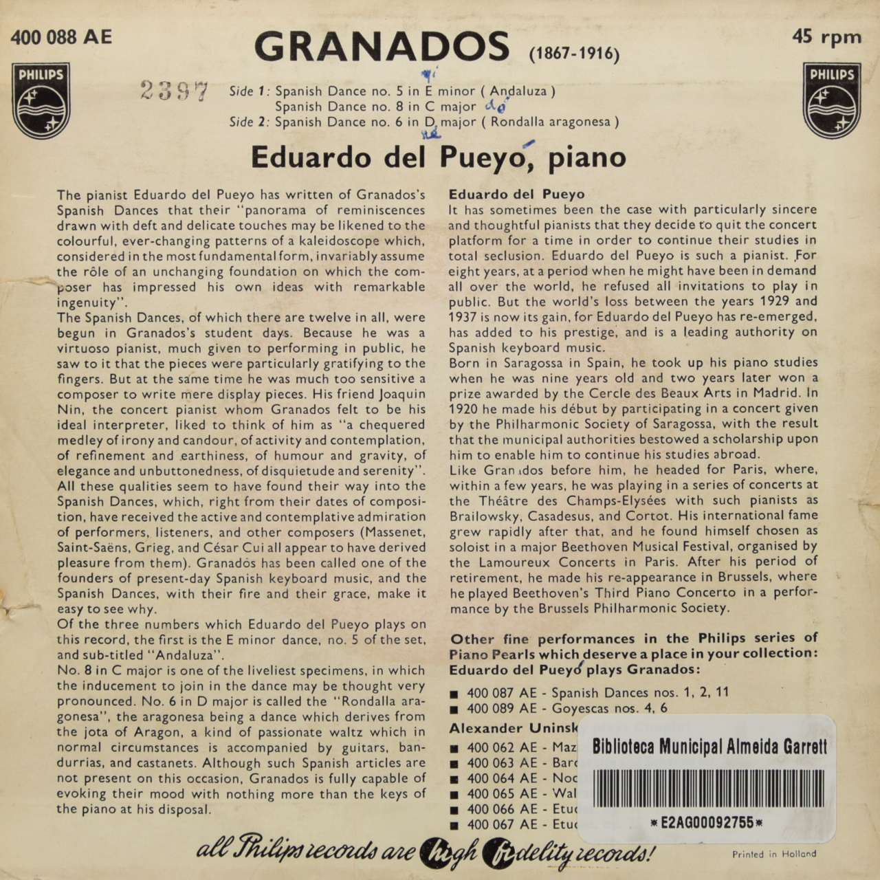 Granados: Spanish Dances
