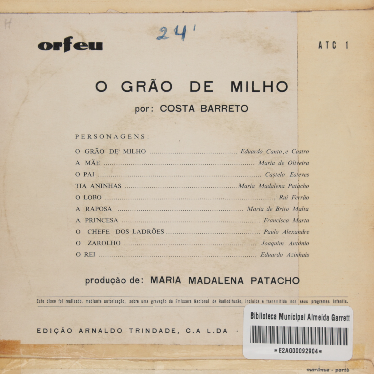 História do grão de milho