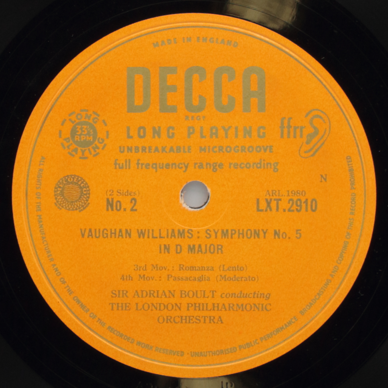 Vaughan Williams: Symphony No. 5 in D major