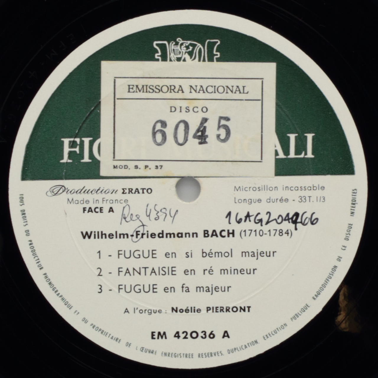 Bach, W. F. : Pièces pour orgue