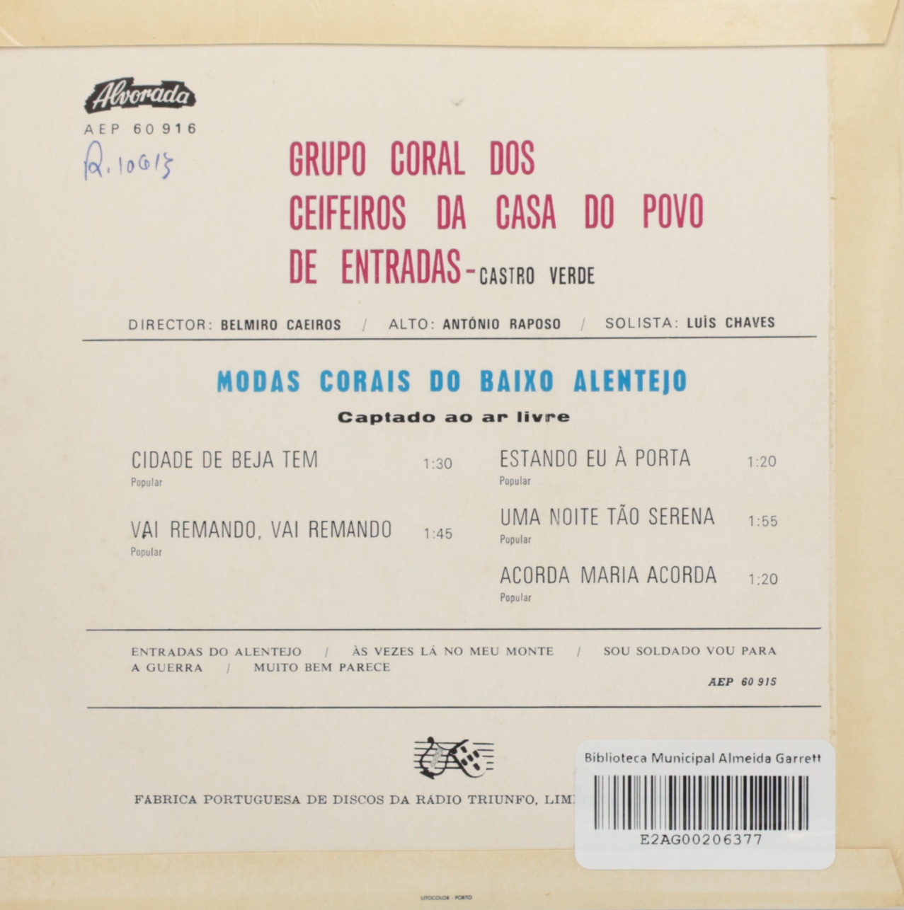 Grupo Coral dos Ceifeiros da Casa do Povo de Entradas