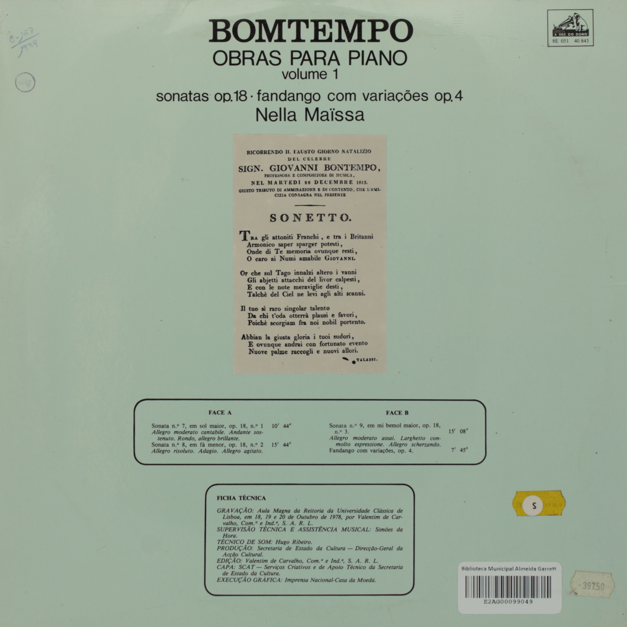 Bomtempo: Obras para Piano - Volume 1