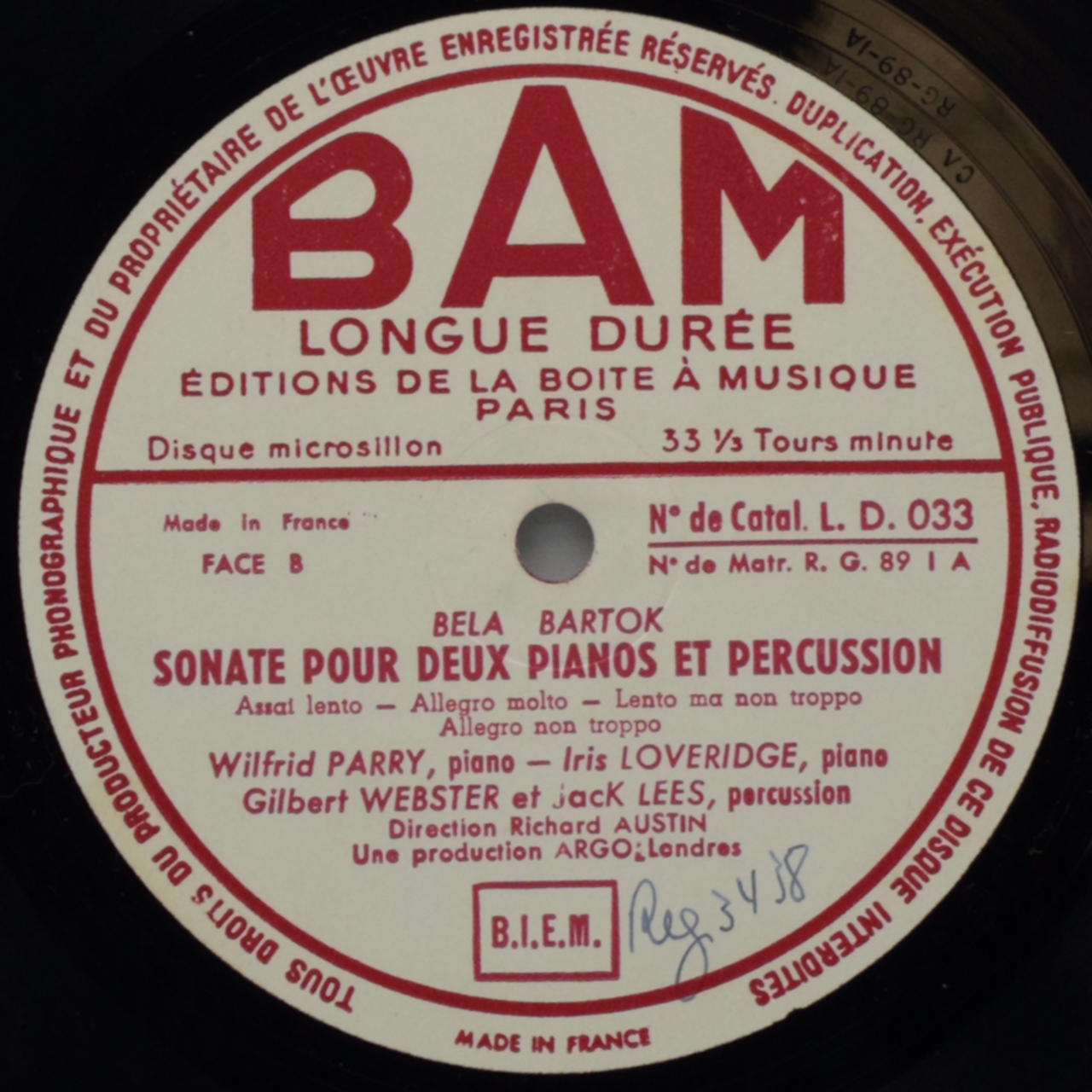 Bartók: Contrastes pour violon, clarinette et piano; Sonate pour deux pianos et percussion