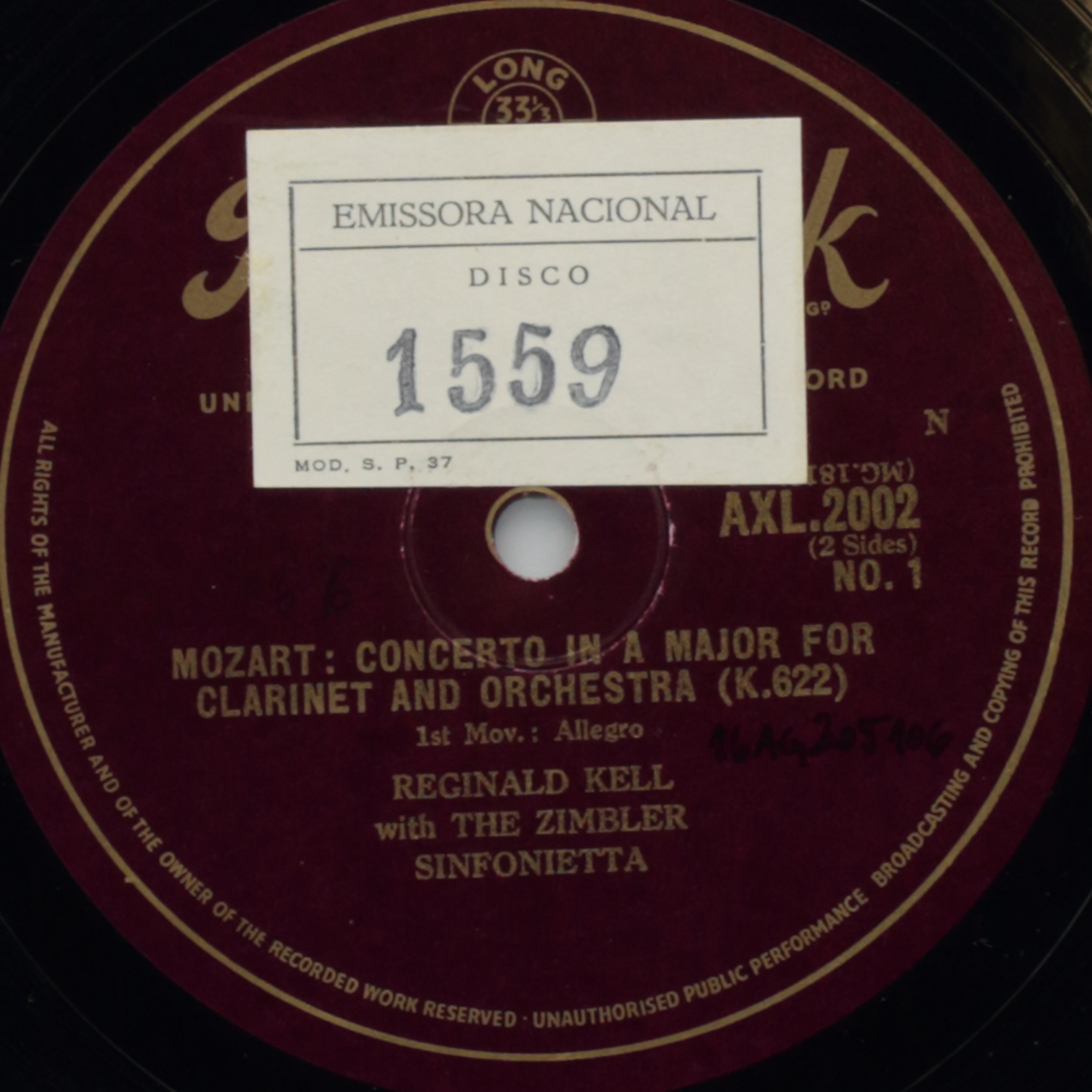 Mozart: Concerto in A major for Clarinet and Orchestra