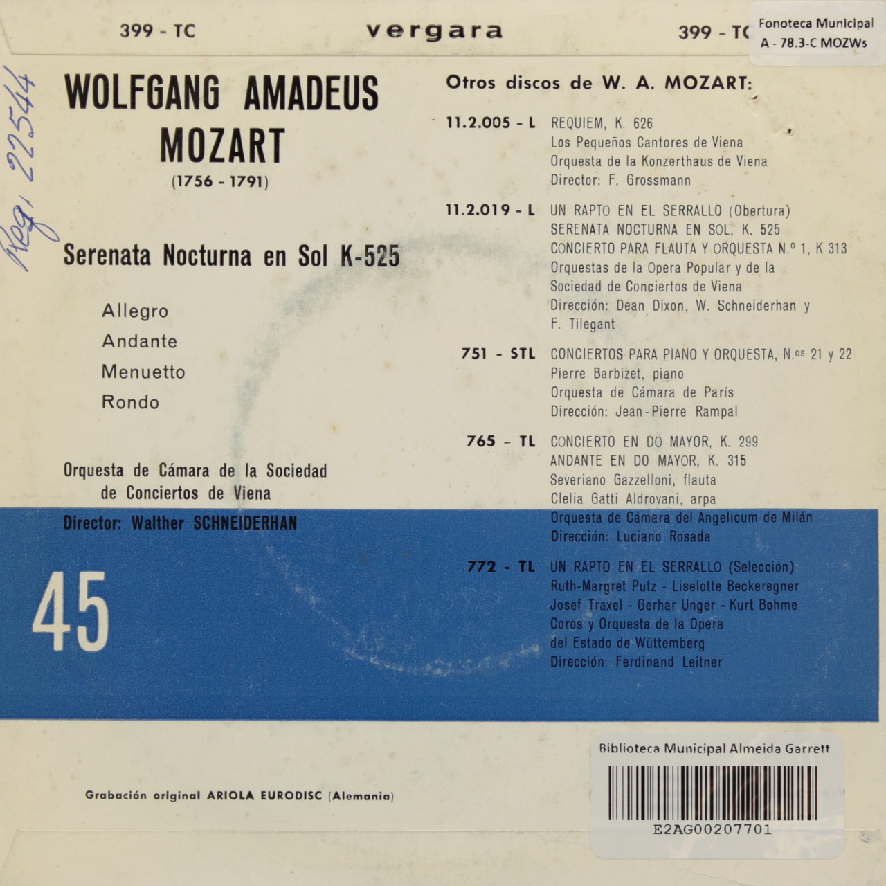 Mozart: Serenata Nocturna en Sol K 525