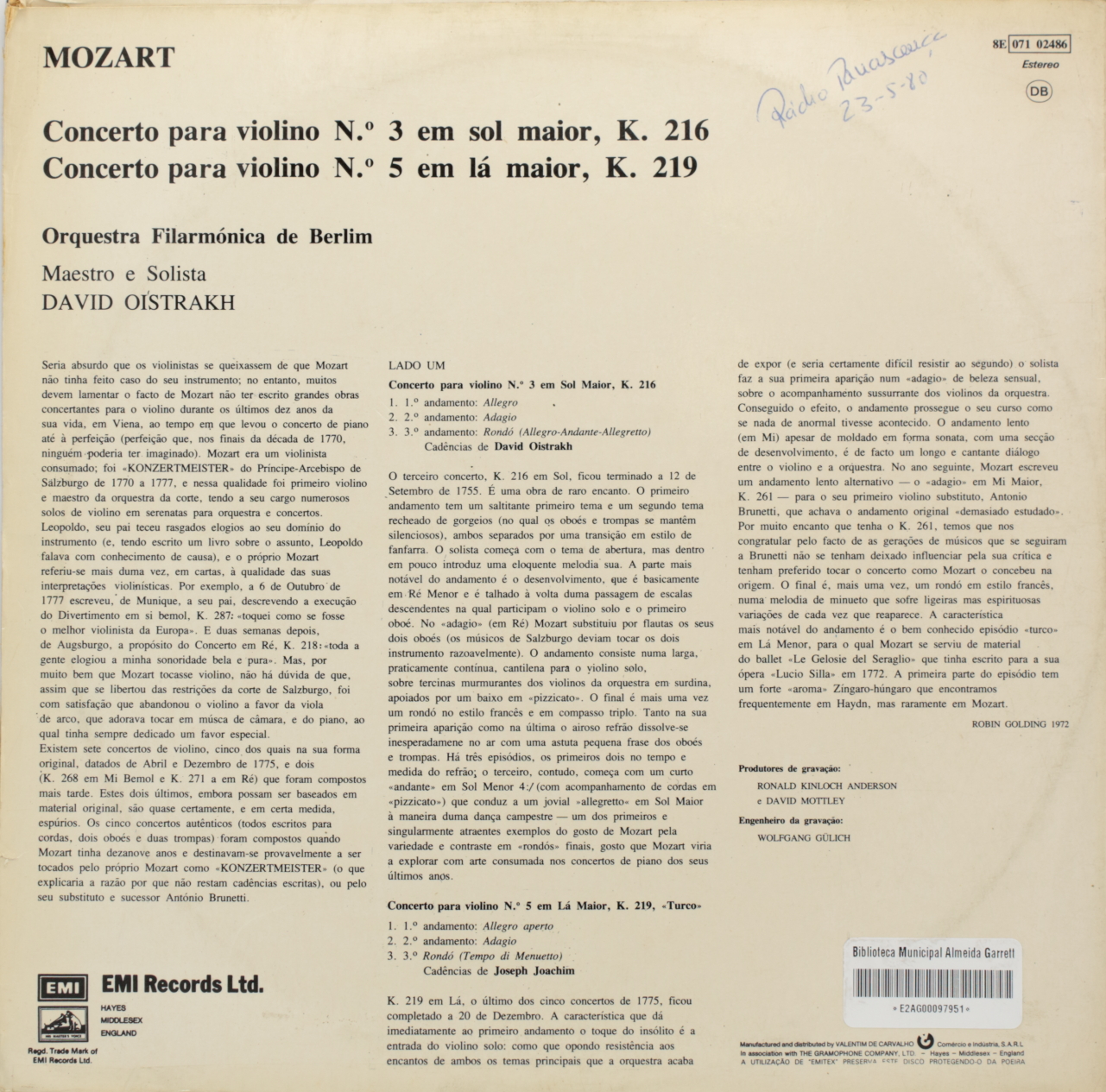 Mozart: Violin Concertos