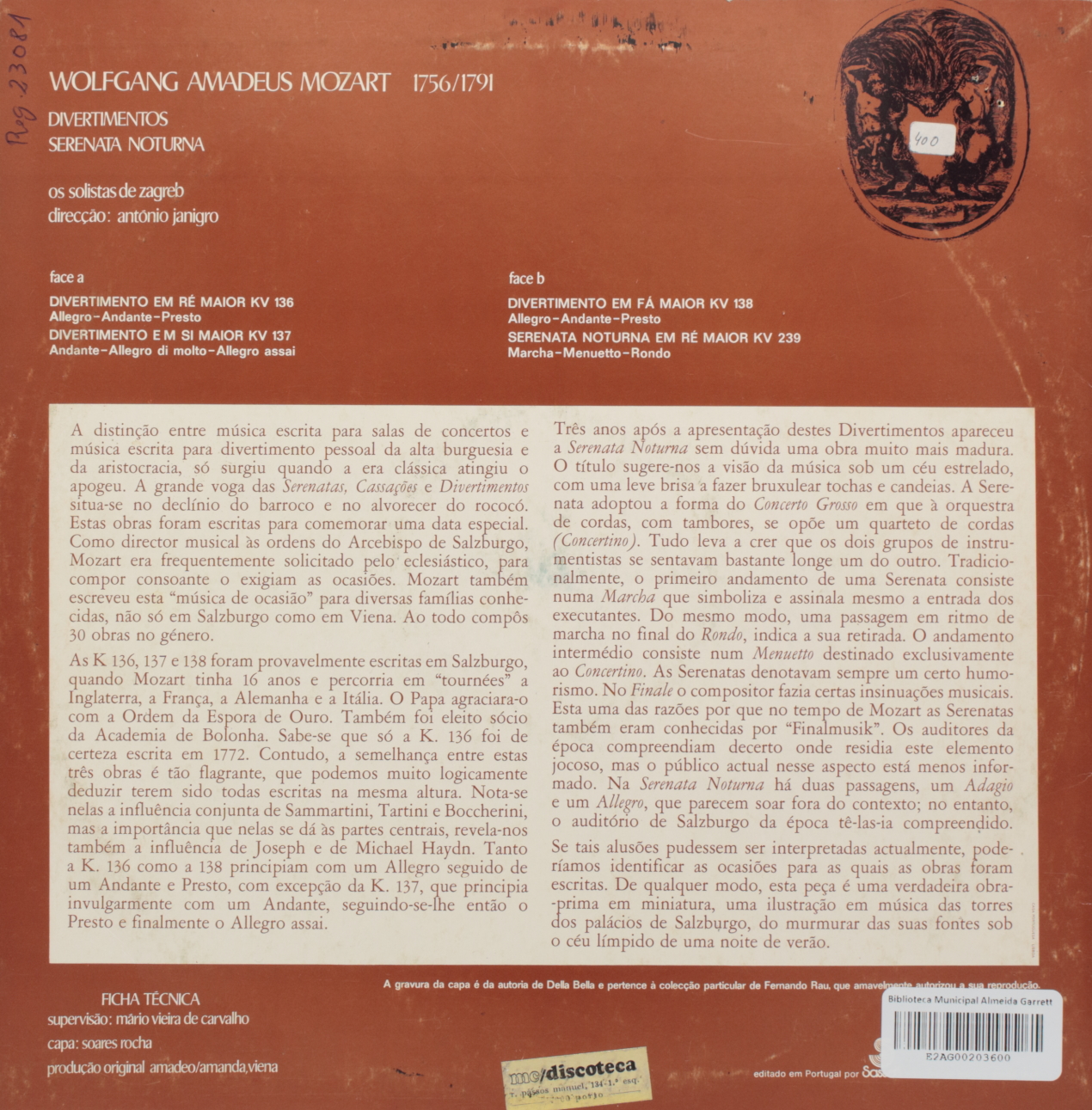 Mozart: Divertimenos; Serenata Noturna
