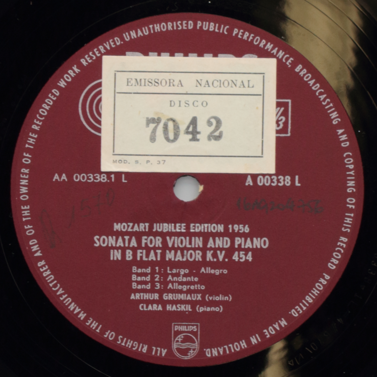 Mozart: Sonata for Violin and Piano in B flat major K.V. 454; Sonata for Violin and Piano in B flat 