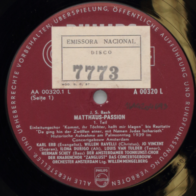 Bach: Matthaus-Passion