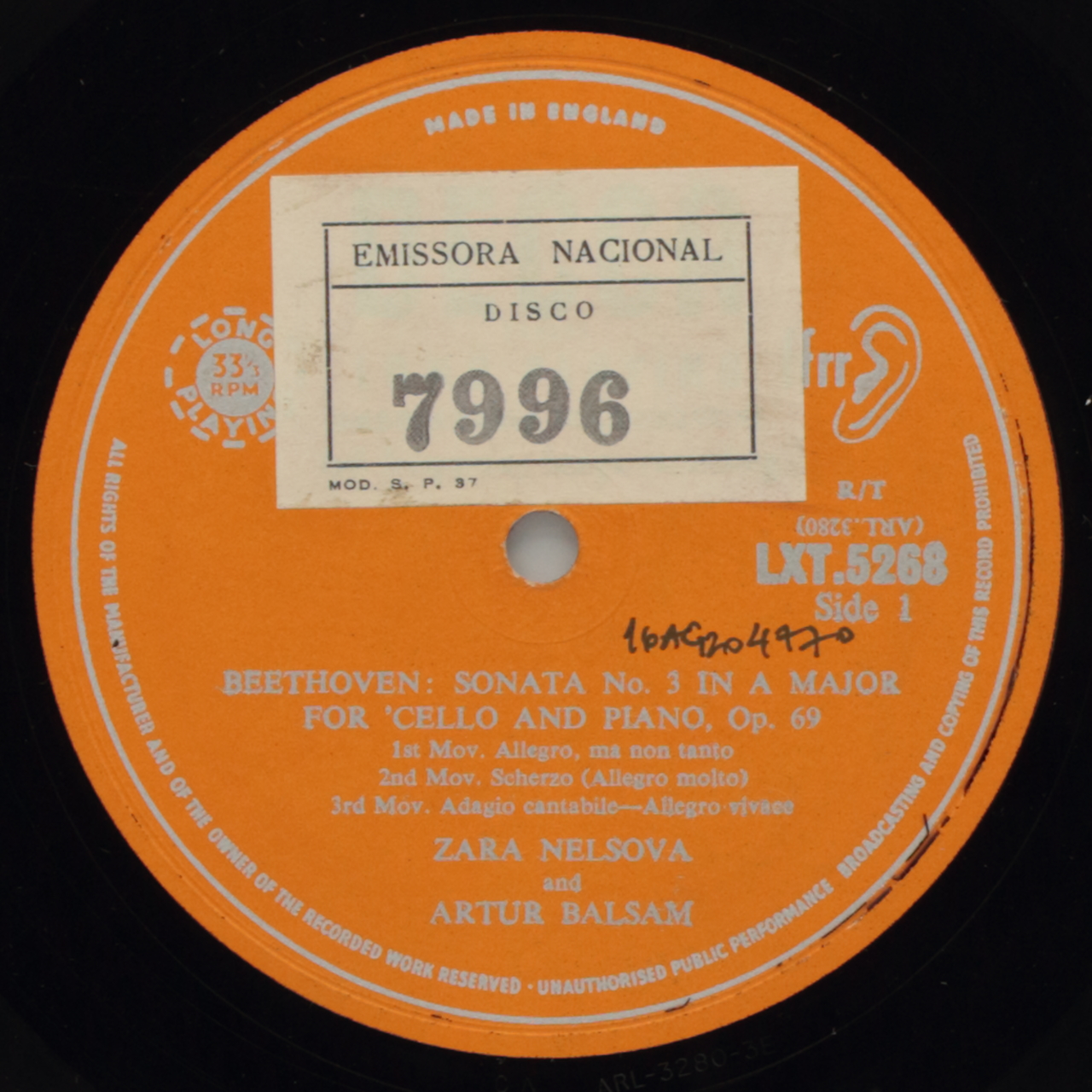 Beethoven: Works for Cello and Piano
