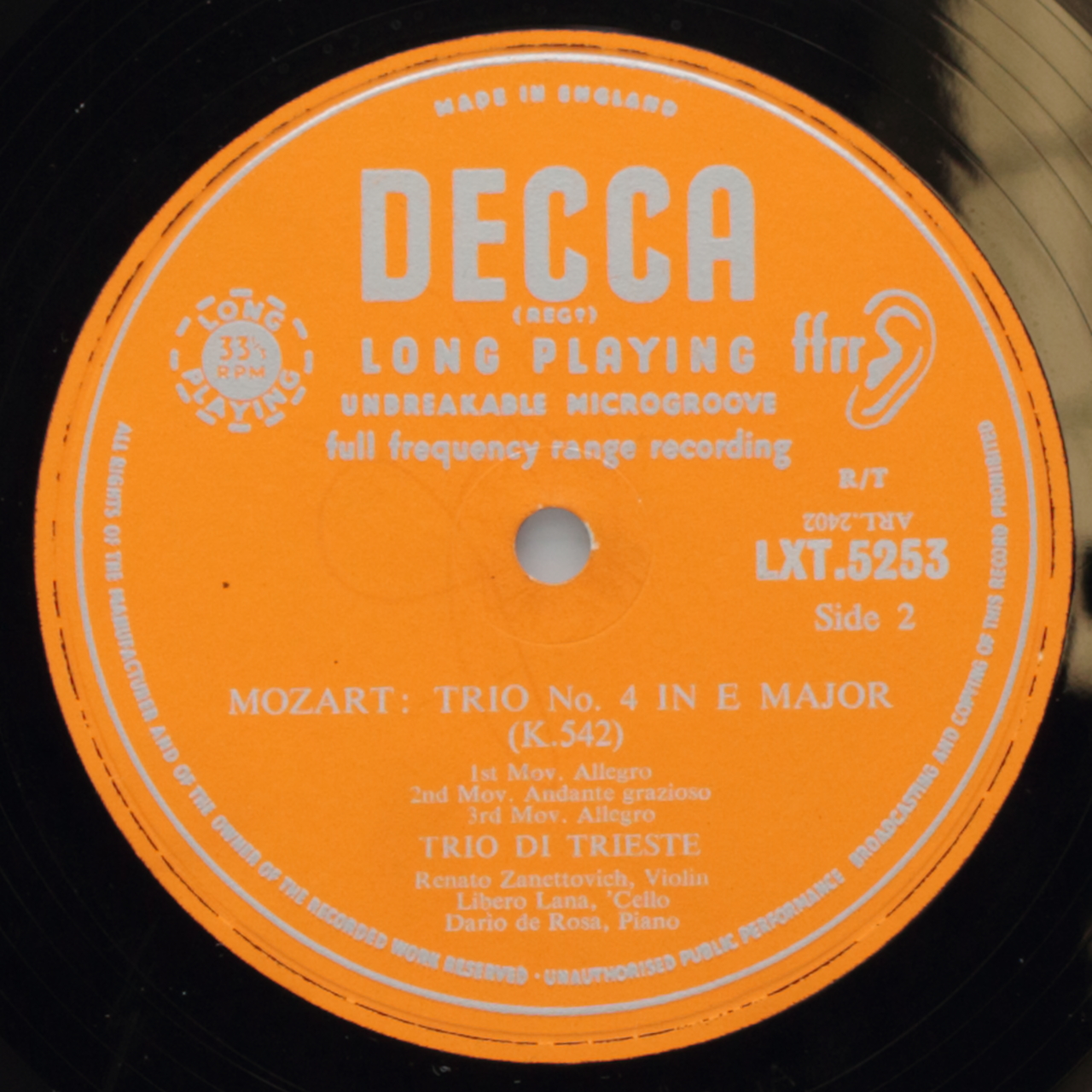 Beethoven: Trio Nº 4 in D major (Ghost) Op. 70. Nº 1 / Mozart: Trio Nº 4 in E major (K.542) 