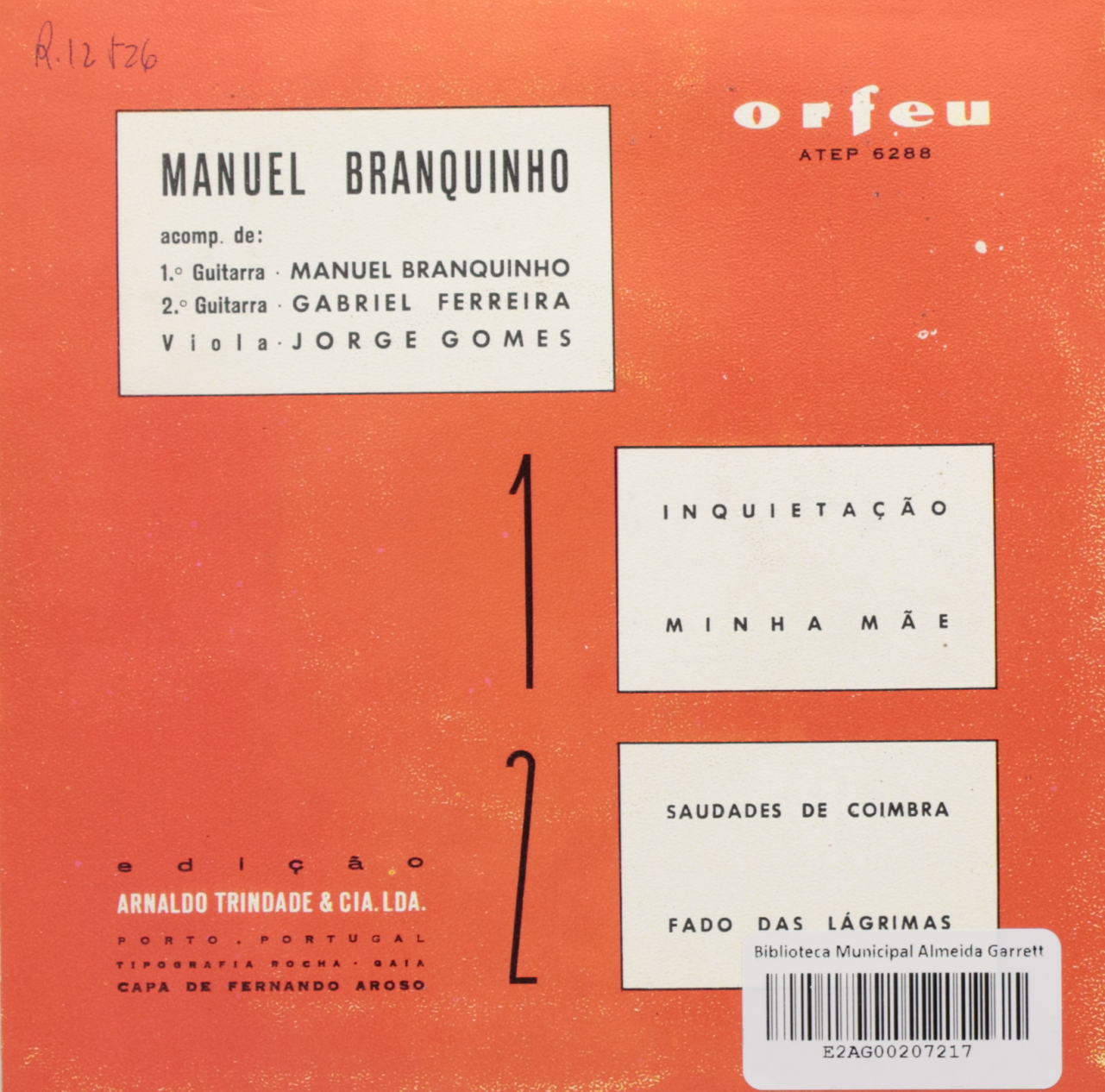 Manuel Branquinho canta fados de Coimbra