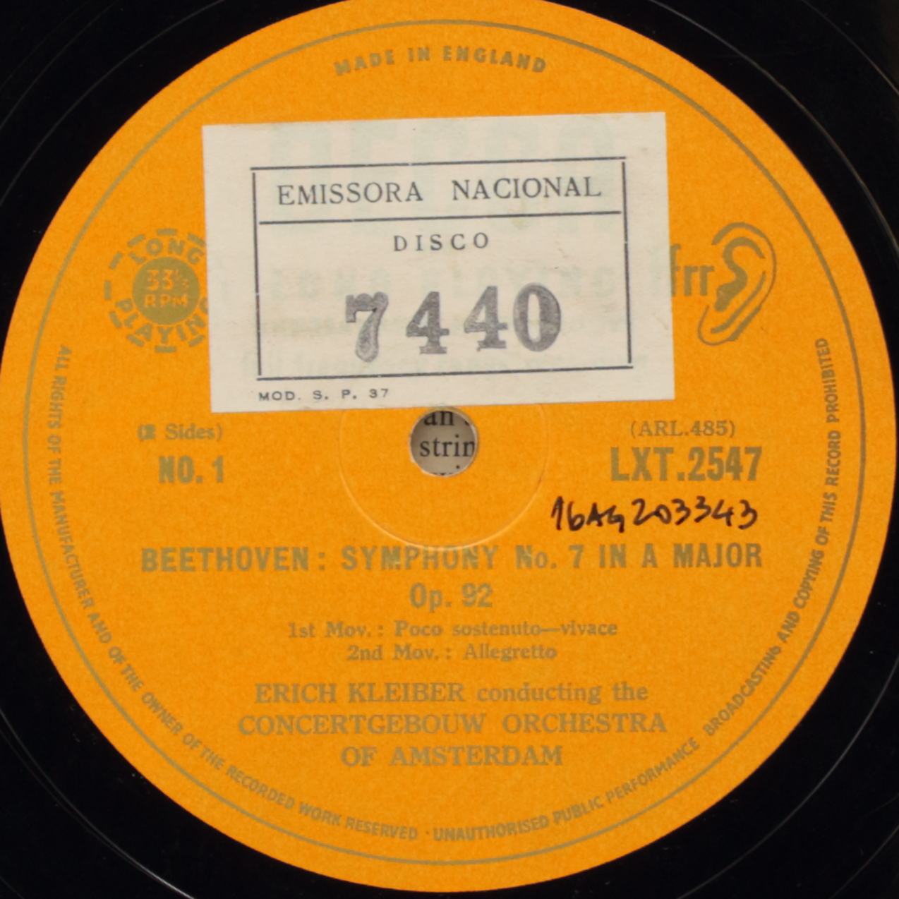 Beethoven: Symphony No. 7 in A major, Opus 92