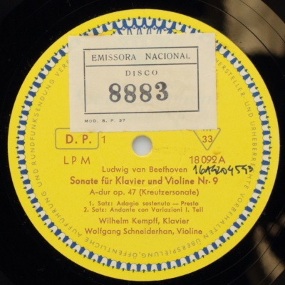 Beethoven: Sonate für Klavier und Violine Nº 9