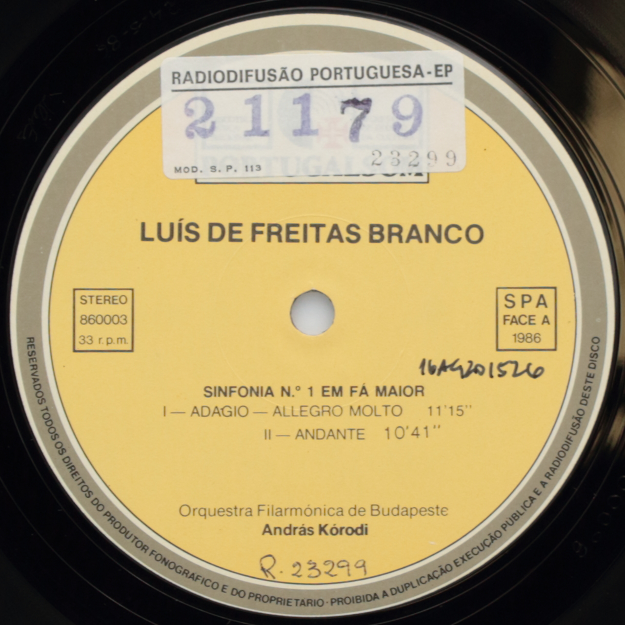 Freitas Branco: Sinfonia Nº 1 em Fá maior; Antero de Quental