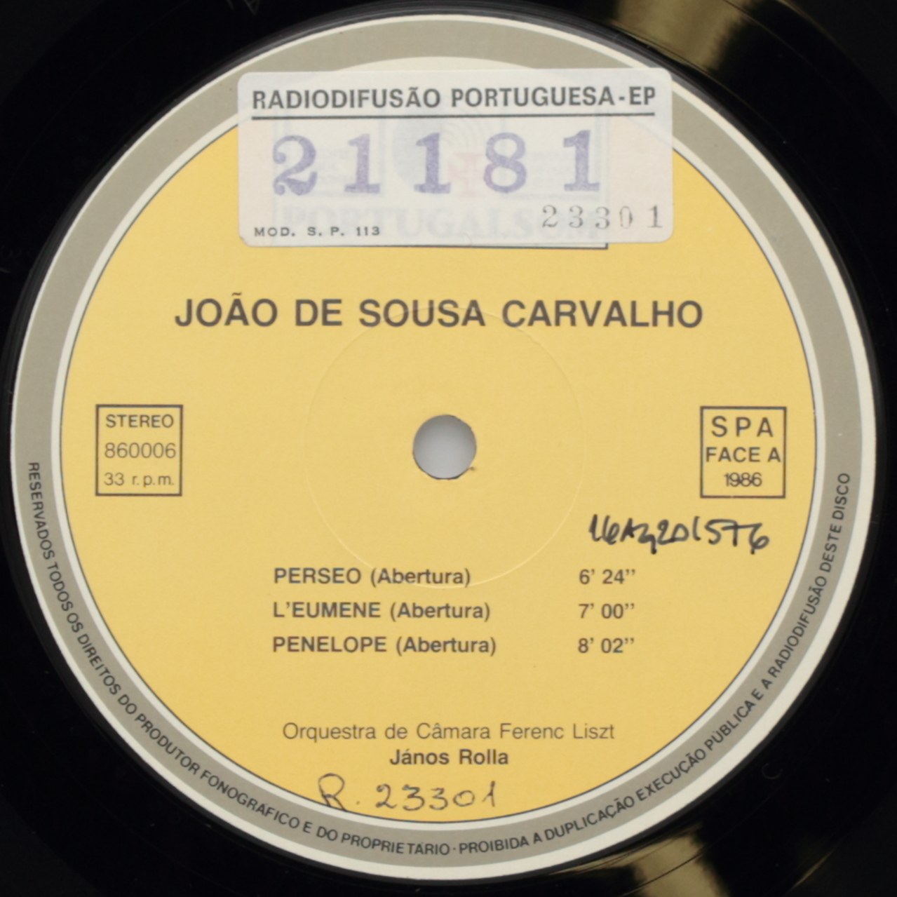 Sousa Carvalho: Penelope; LEumene; Perseo; Sonatas para Cravo em Sol menor, Ré maior e Fá maior