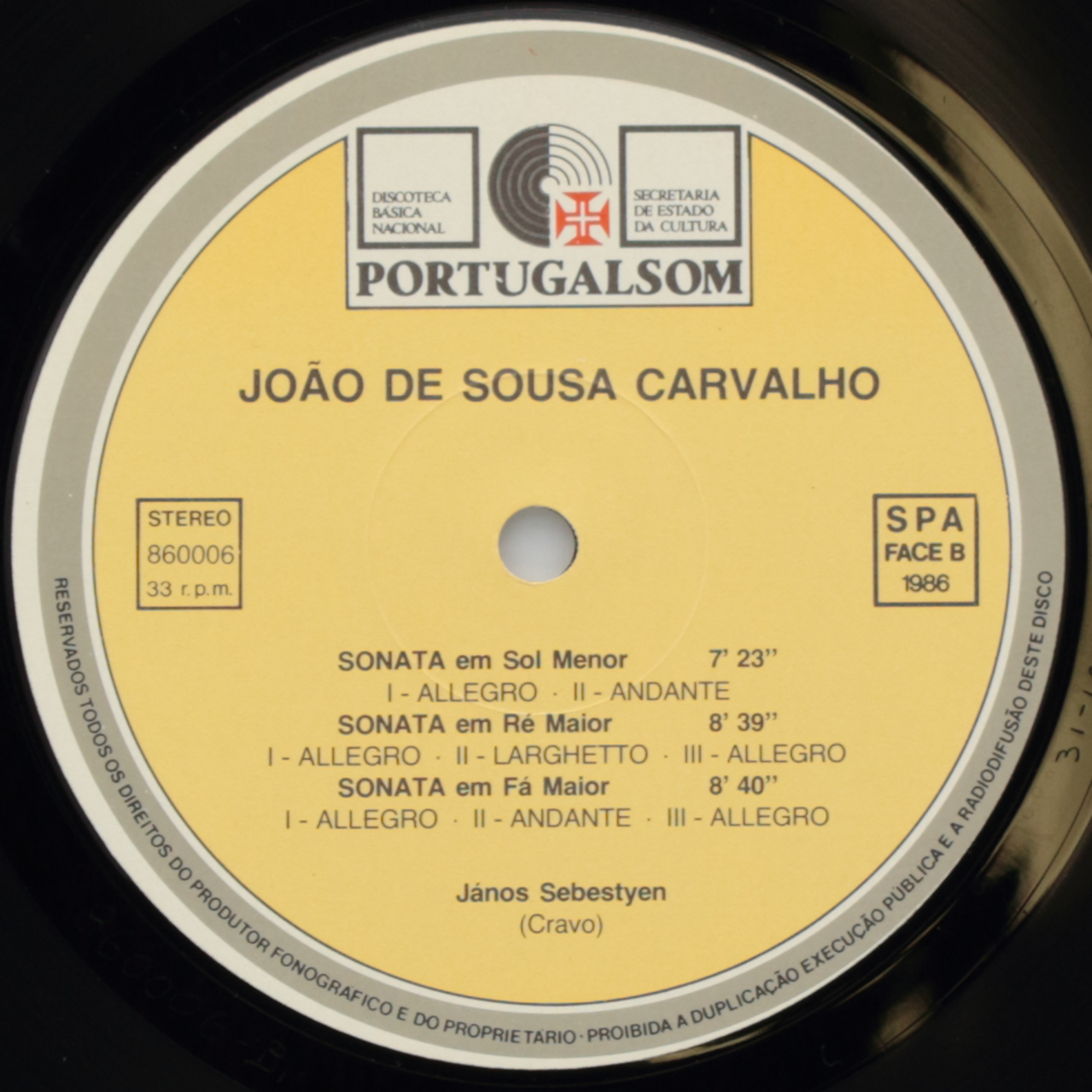 Sousa Carvalho: Penelope; LEumene; Perseo; Sonatas para Cravo em Sol menor, Ré maior e Fá maior