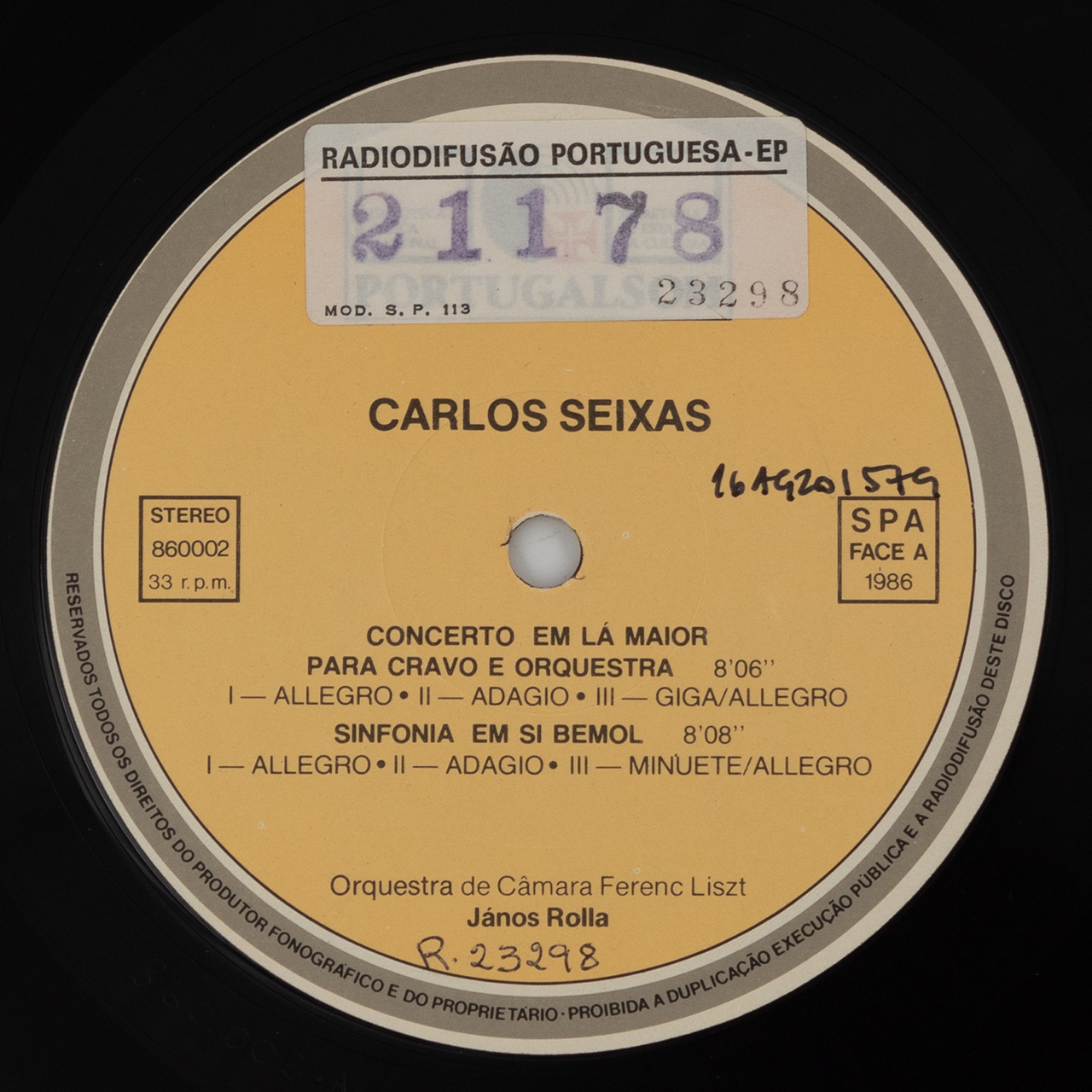 Seixas: Concerto para Cravo e Orquestra; Sinfonia; Abertura; Concerto para Cravo e Orquestra