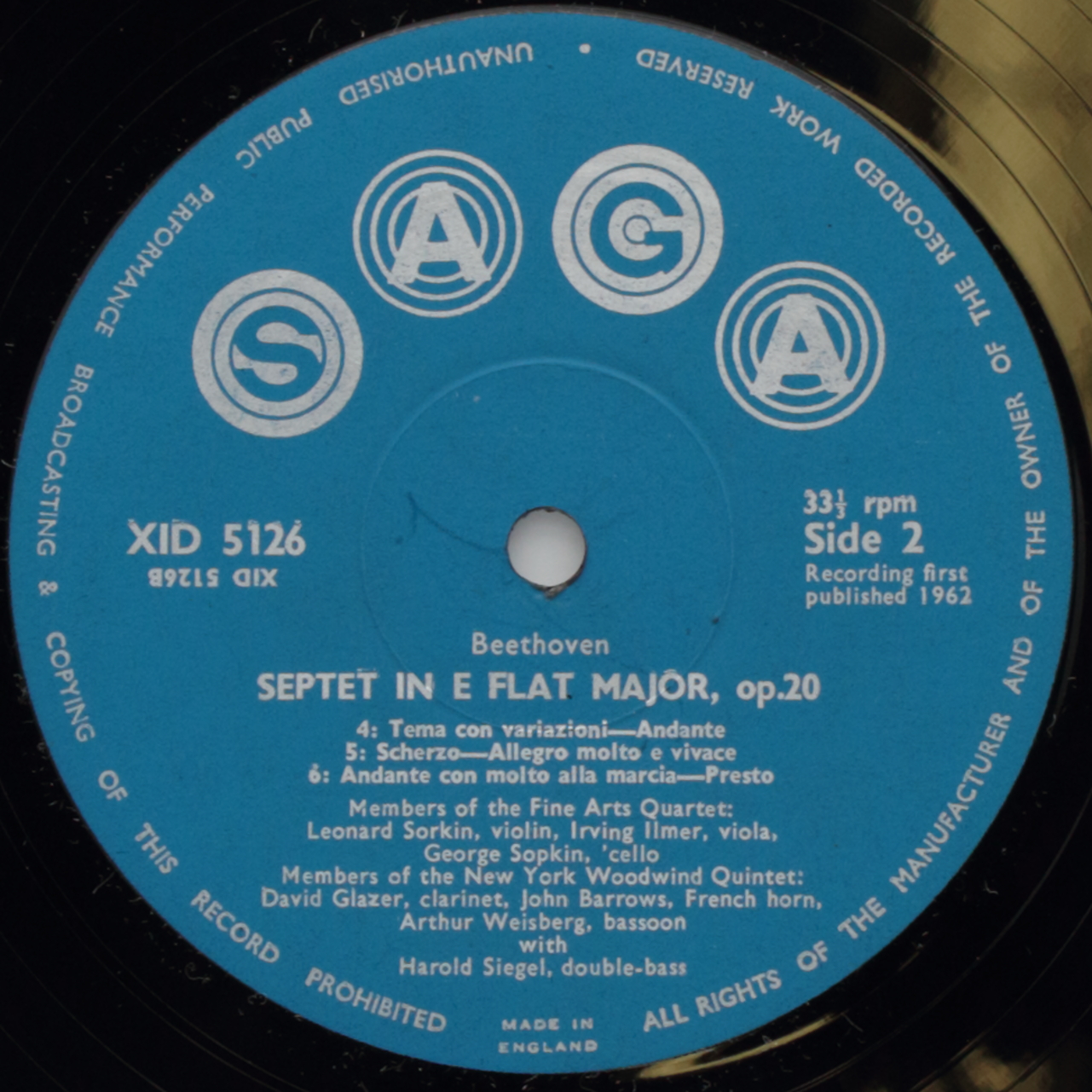 Beethoven: Septet for Strings and Wind in E flat, opus 20
