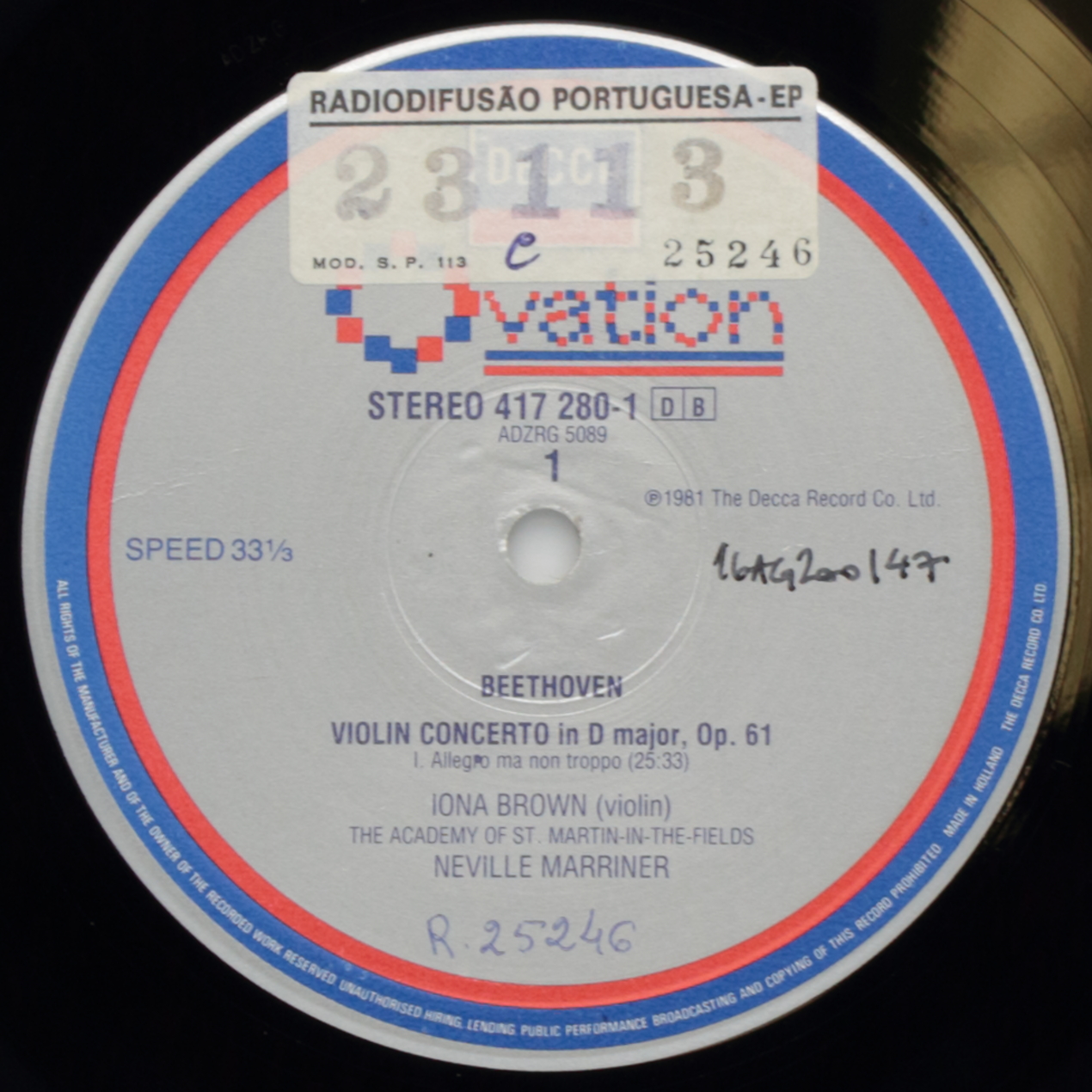 Beethoven: Violin Concerto; Romance Nº 2