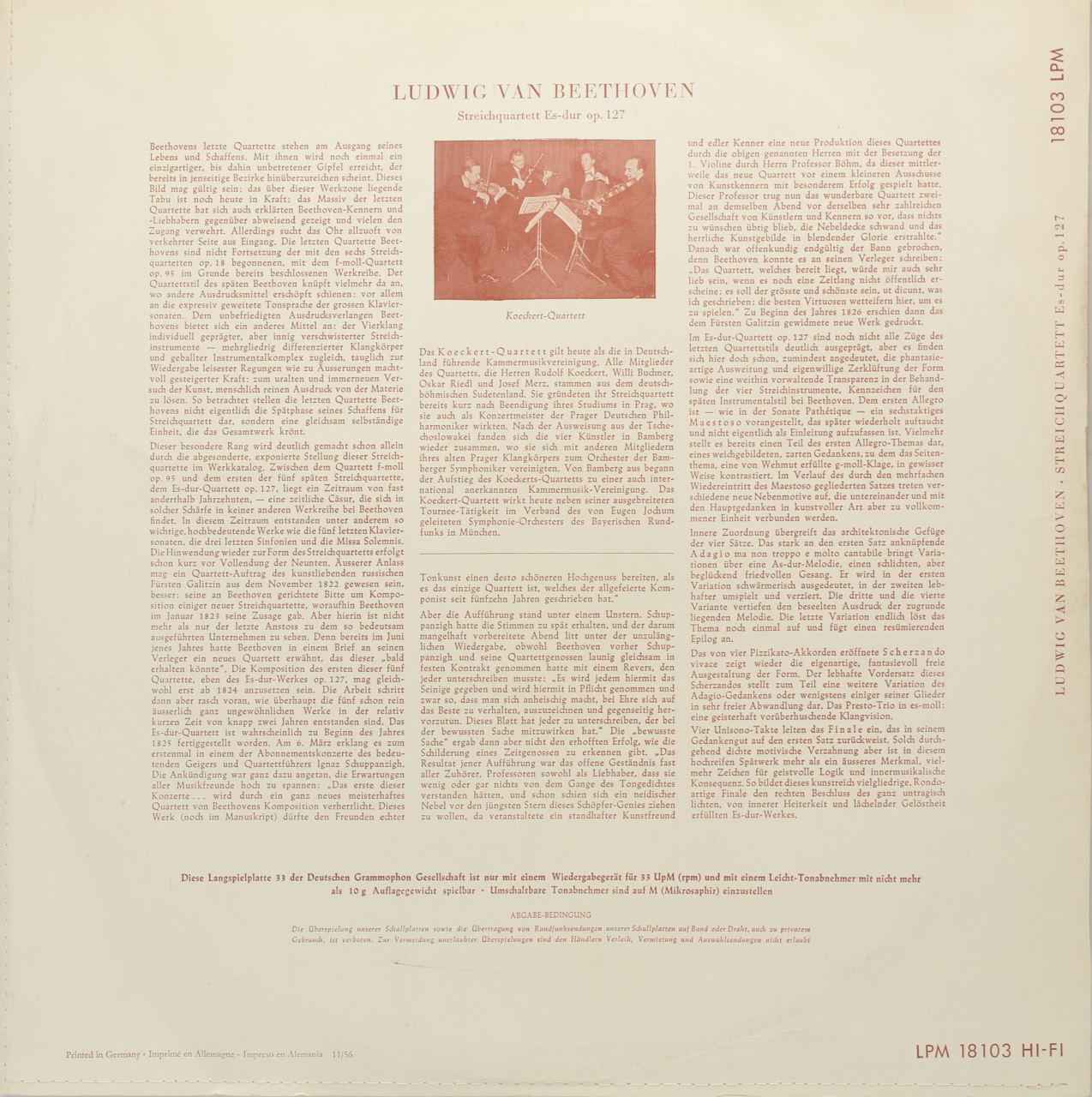 Beethoven: Streichquartett Es-dur op. 127