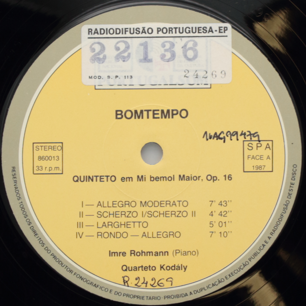 Bomtempo: Quinteto op. 16; Serenata