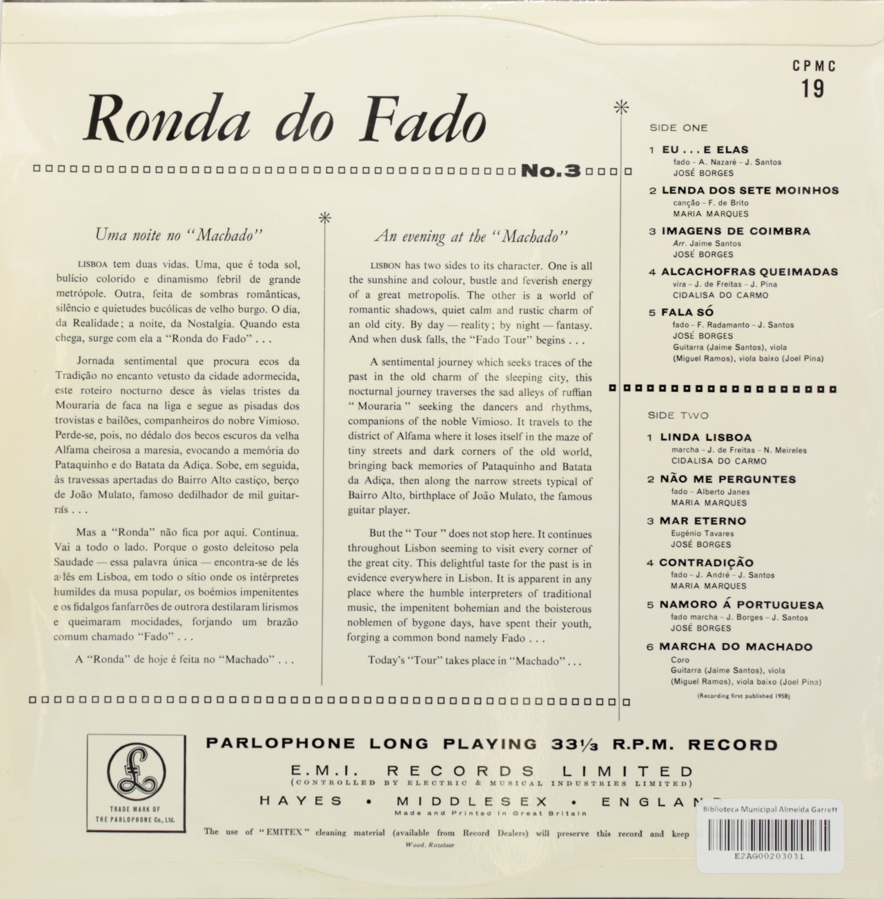 Ronda do Fado Nº 3: Uma noite no Machado