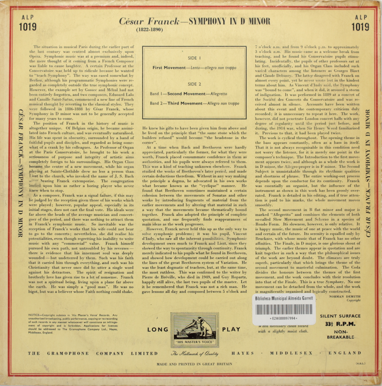Franck: Symphony in D minor