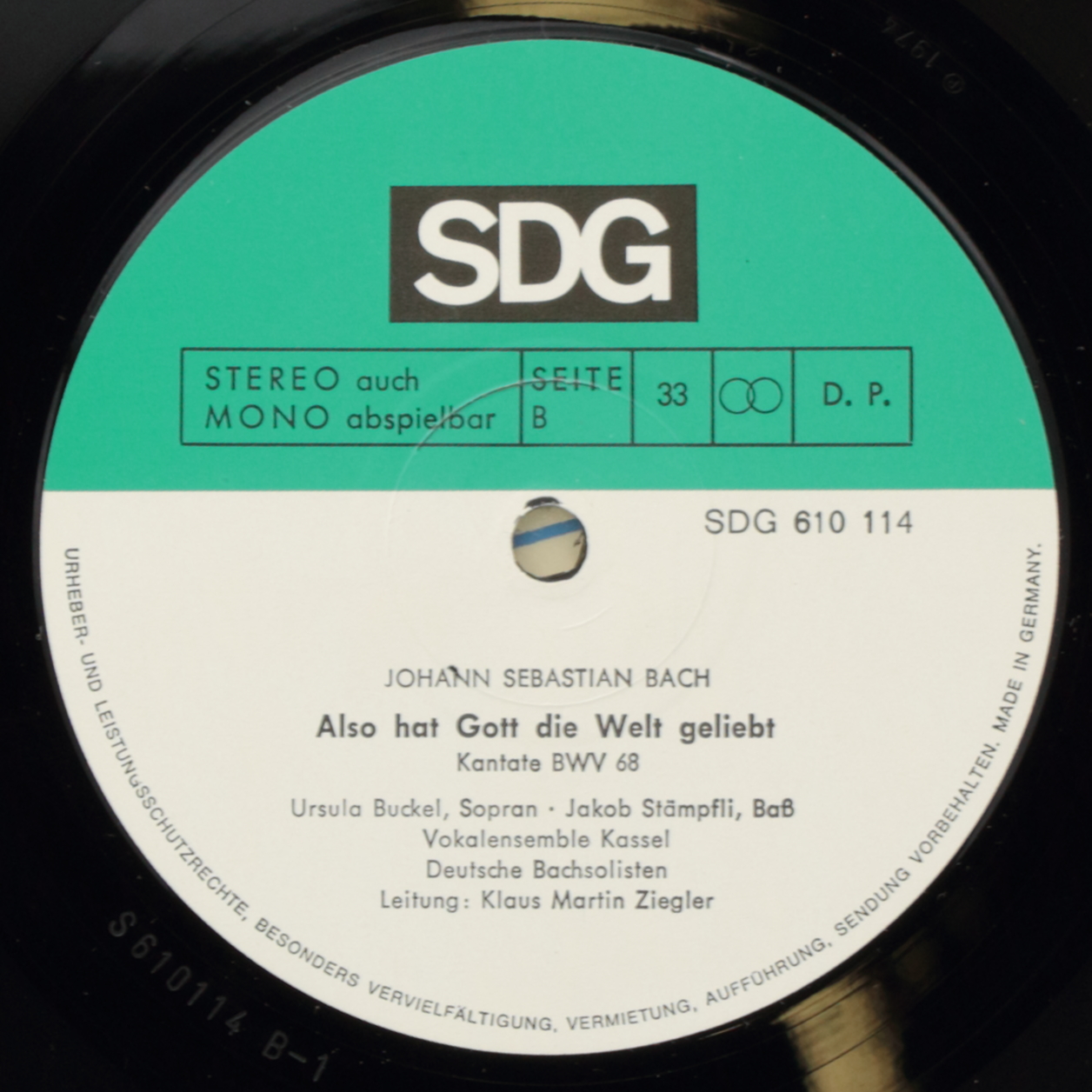 Bach: Erschallet ihr Lieder Kantate BWV 172; Also hat Gott die Welt geliebt Kantate BWV 68