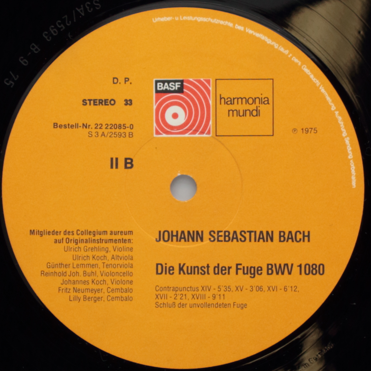 Bach: Die Kunste der Fuge BWV 1080