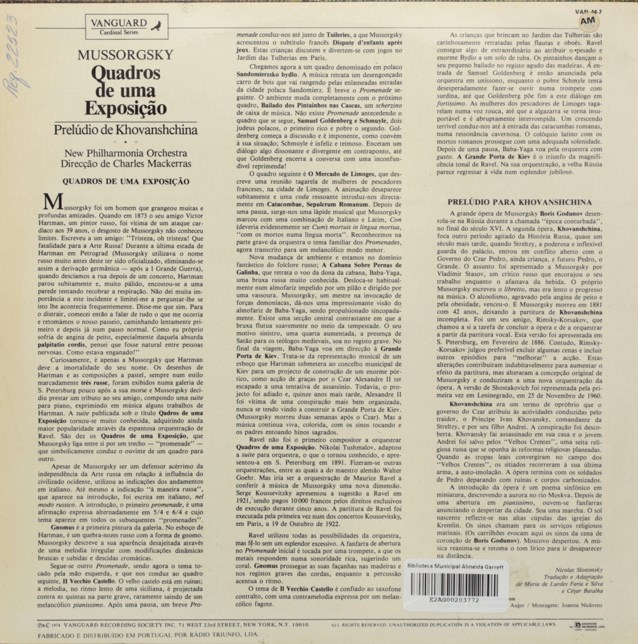 Mussorgsky: Pictures at an Exhibition; Prelude to Khovanshchina