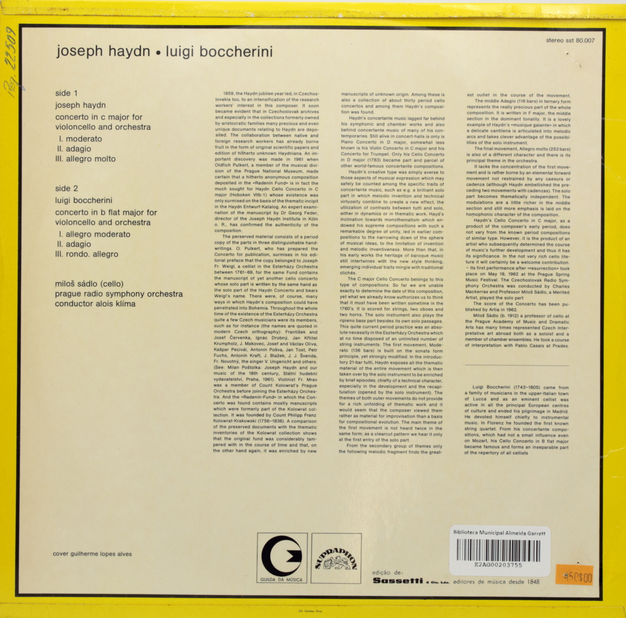 Haydn: Concerto in C major for Violoncello and Orchestra / Boccherini: Concerto in B flat major for 