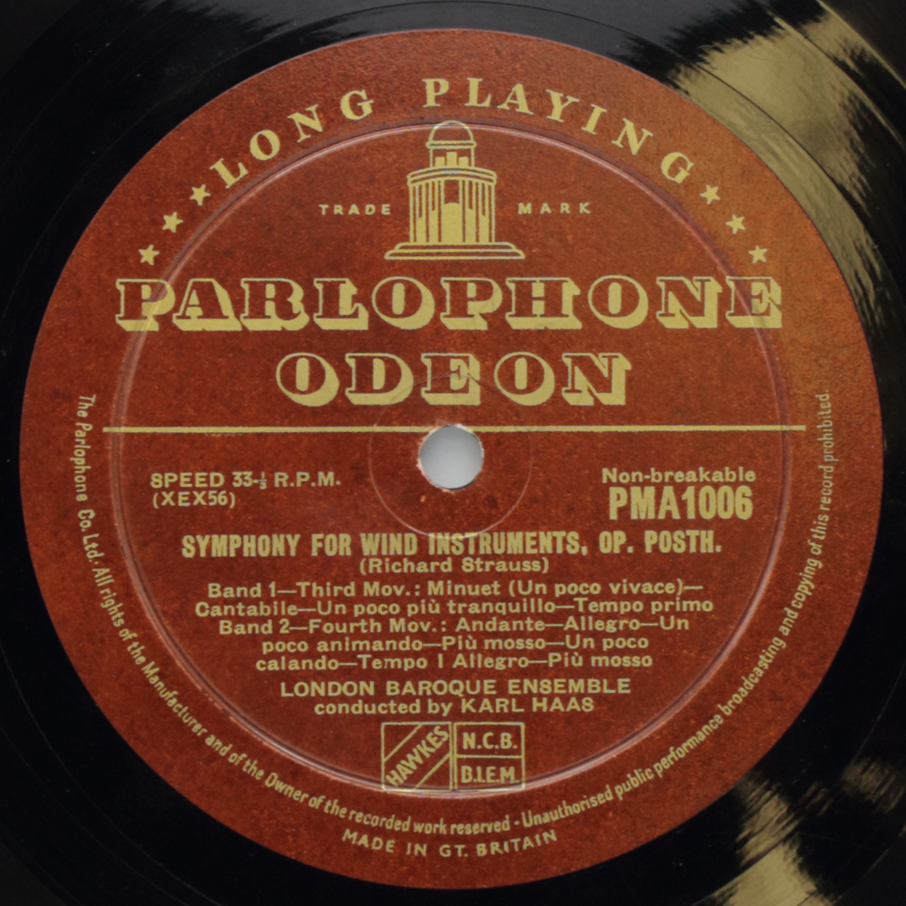 Strauss, Richard: Symphony for Wind Instruments, Op. Posth.