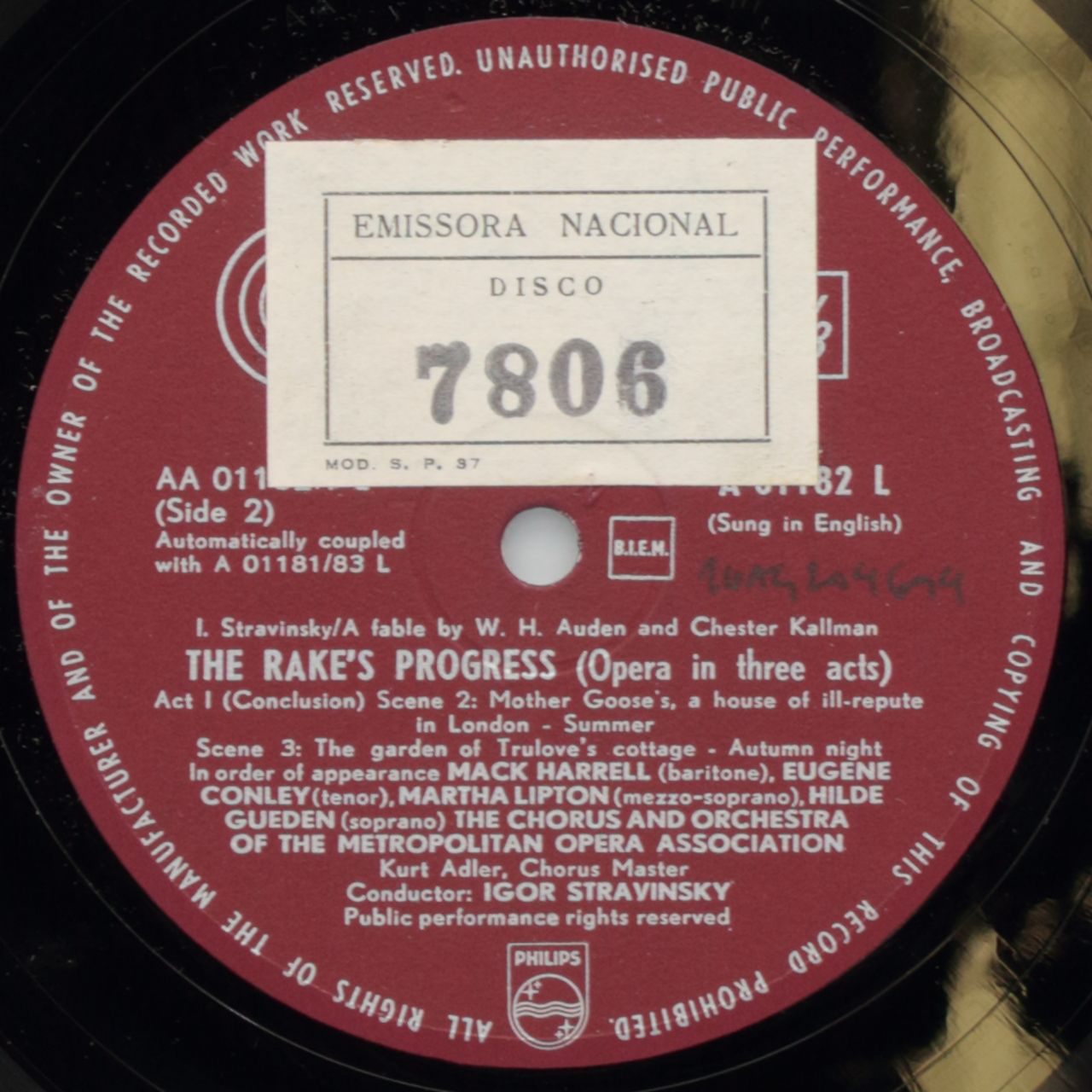 Stravinsky: The Rakes Progress