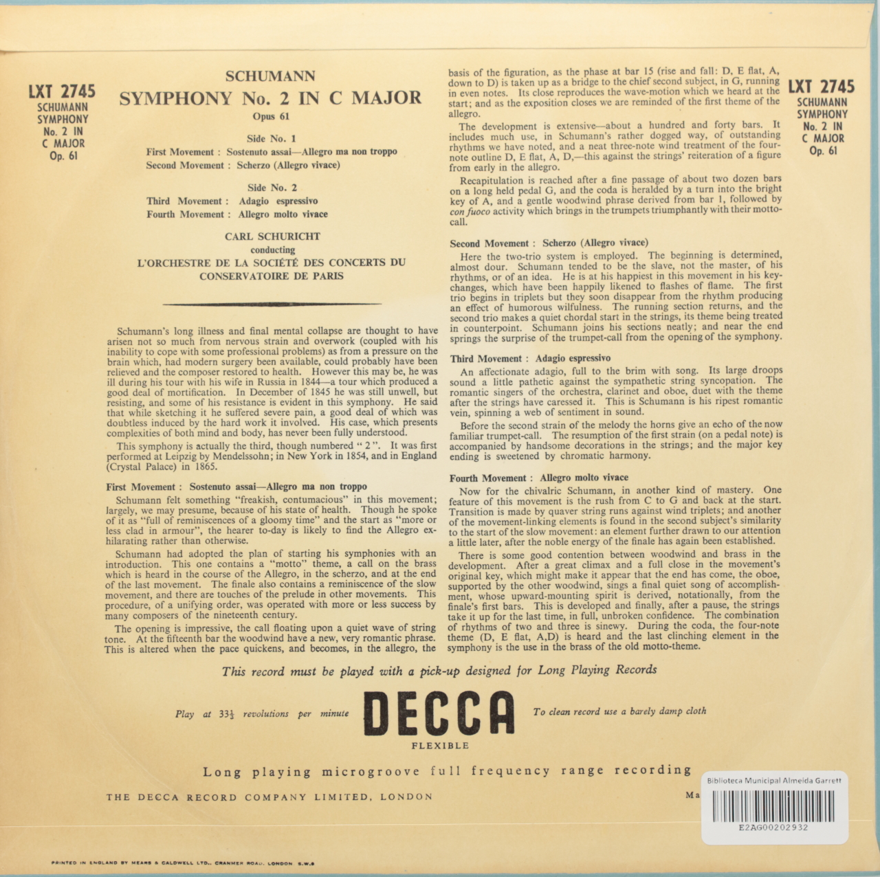 Schumann: Symphony No. 2 in C major, Op. 61
