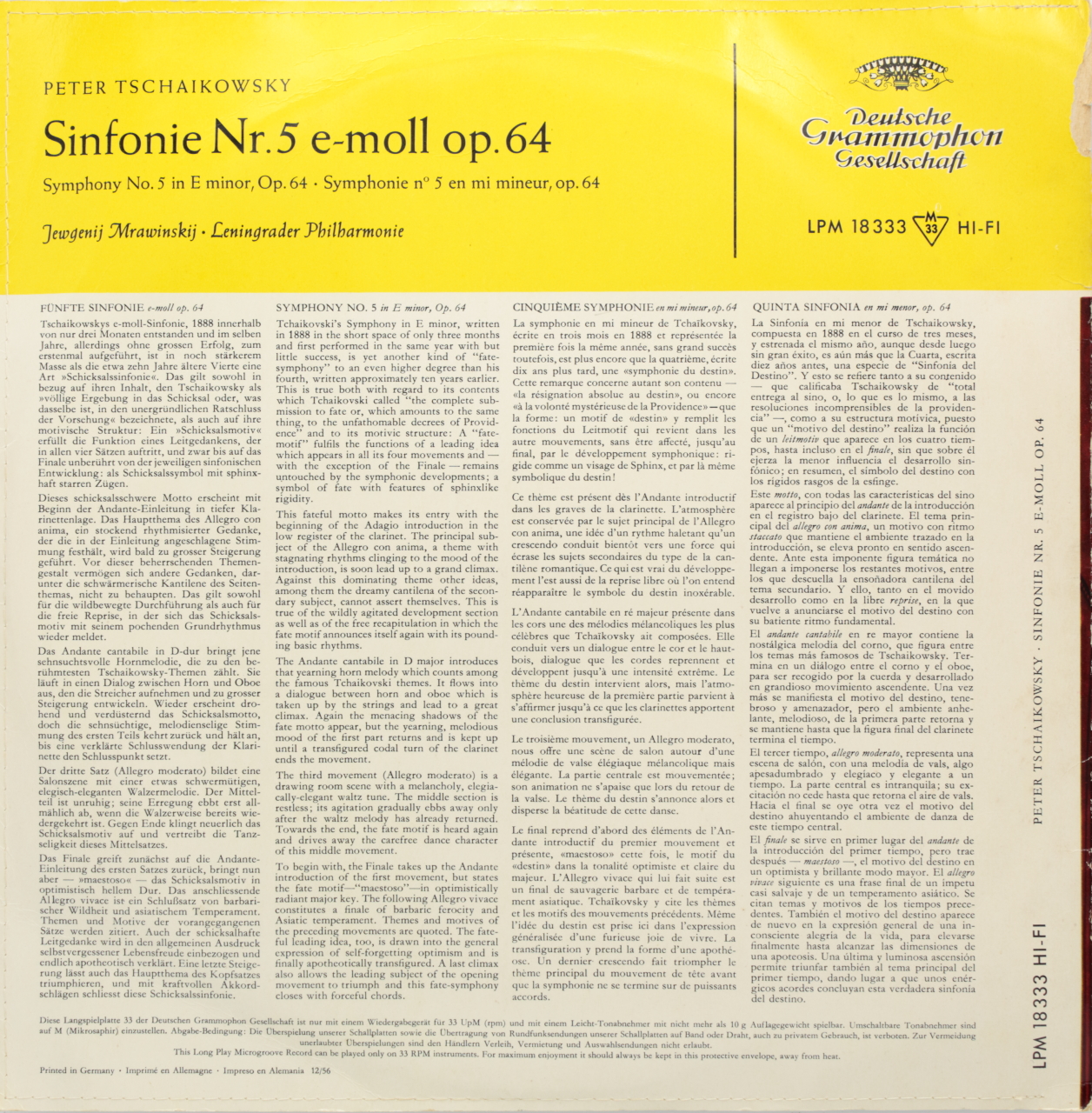 Tchaikovsky: Sinfonie Nº 5 e-moll op. 64